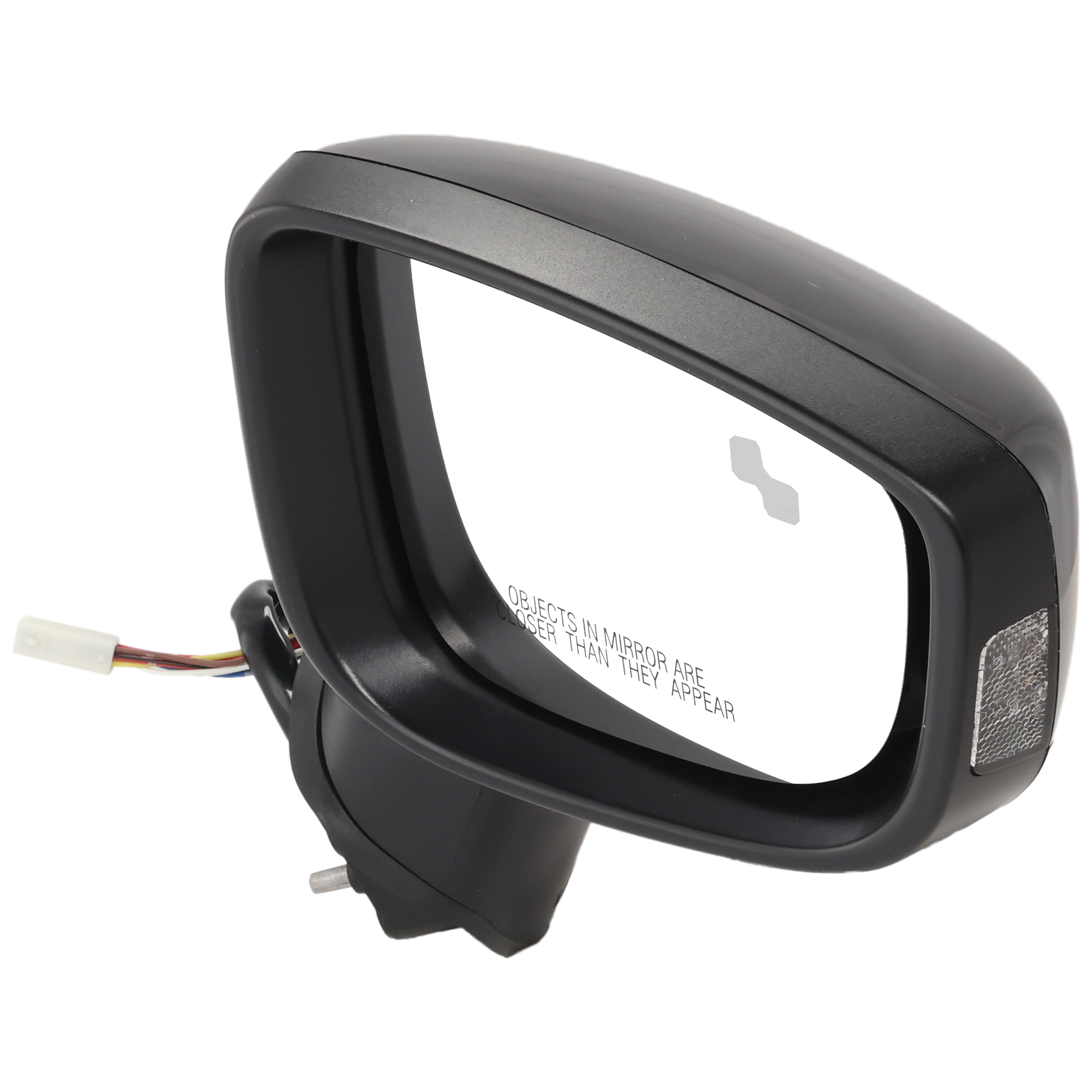 AM MAZDA 3-14-16 MIRROR RH Power Manual Folding Heated Paintable w BSD and Signal Light HB Sedan Japan Mexico Built Vehicle SKU JMA88ER S Partslink MA1321190 OEM BJD569121F BJT769121A