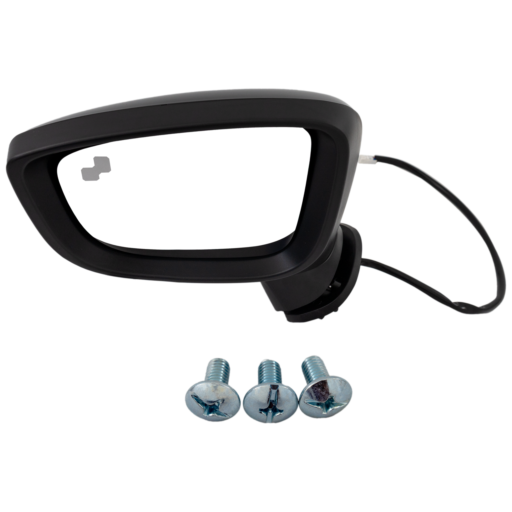 AM MAZDA 3-17-18 MIRROR LH Power Heated Manual Folding Paintable w BSD and Signal Light Japan Built Vehicle Hatchback Sedan SKU JMZ118EL Partslink MA1320185 OEM BACR69181A PFM