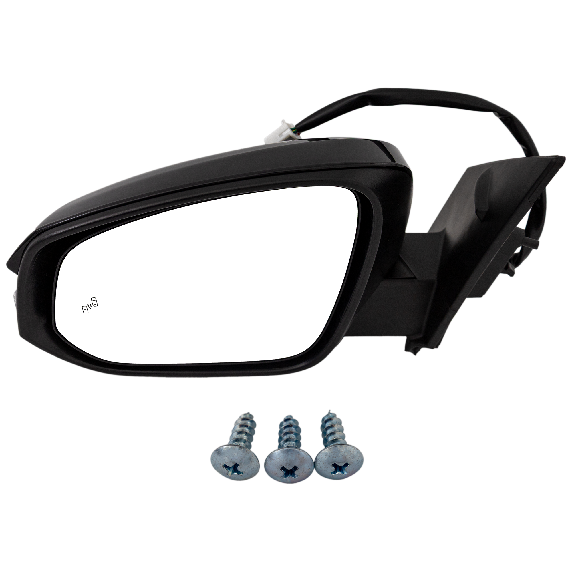 AM MAZDA 3-19-21 MIRROR LH Power Manual Folding Non Heated w BSD Signal Light and Memory Paintable No Auto dimming and Puddle Light Hatchback SKU JMZ120EL Partslink MA1320240 OEM BEFA69181E PFM