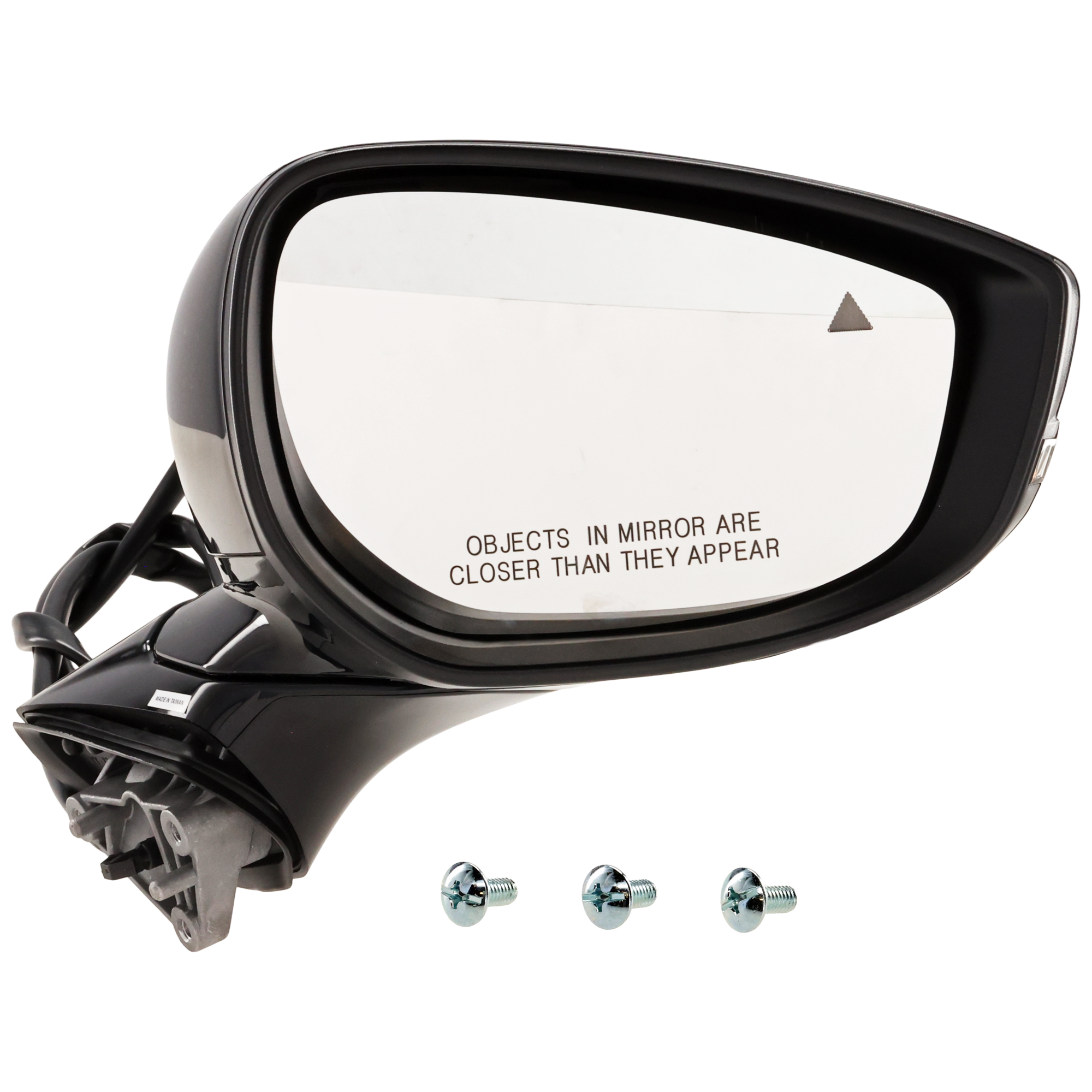 AM MAZDA 3-19-21 MIRROR RH Power Manual Folding Non Heated w BSD and Signal Light Paintable No Auto dimming Memory and Puddle Light Hatchback SKU JMZ124ER Partslink MA1321239 OEM BENJ69121E PFM