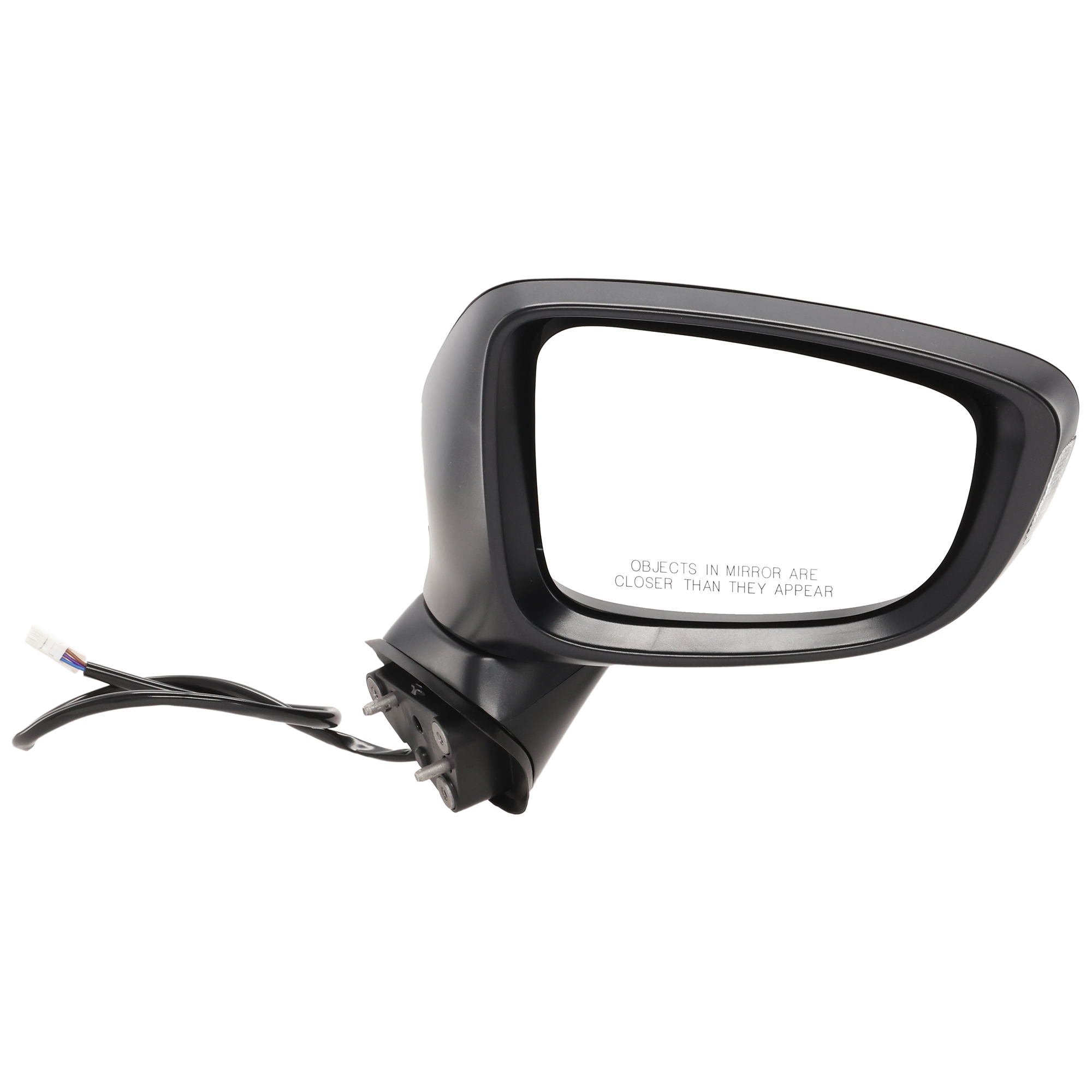 AM MAZDA 6-14-16 MIRROR RH Power Manual Folding Non Heated Paintable w Signal Light No BSD SKU JMZ83ER S Partslink MA1321177 OEM GJR969121C PFM