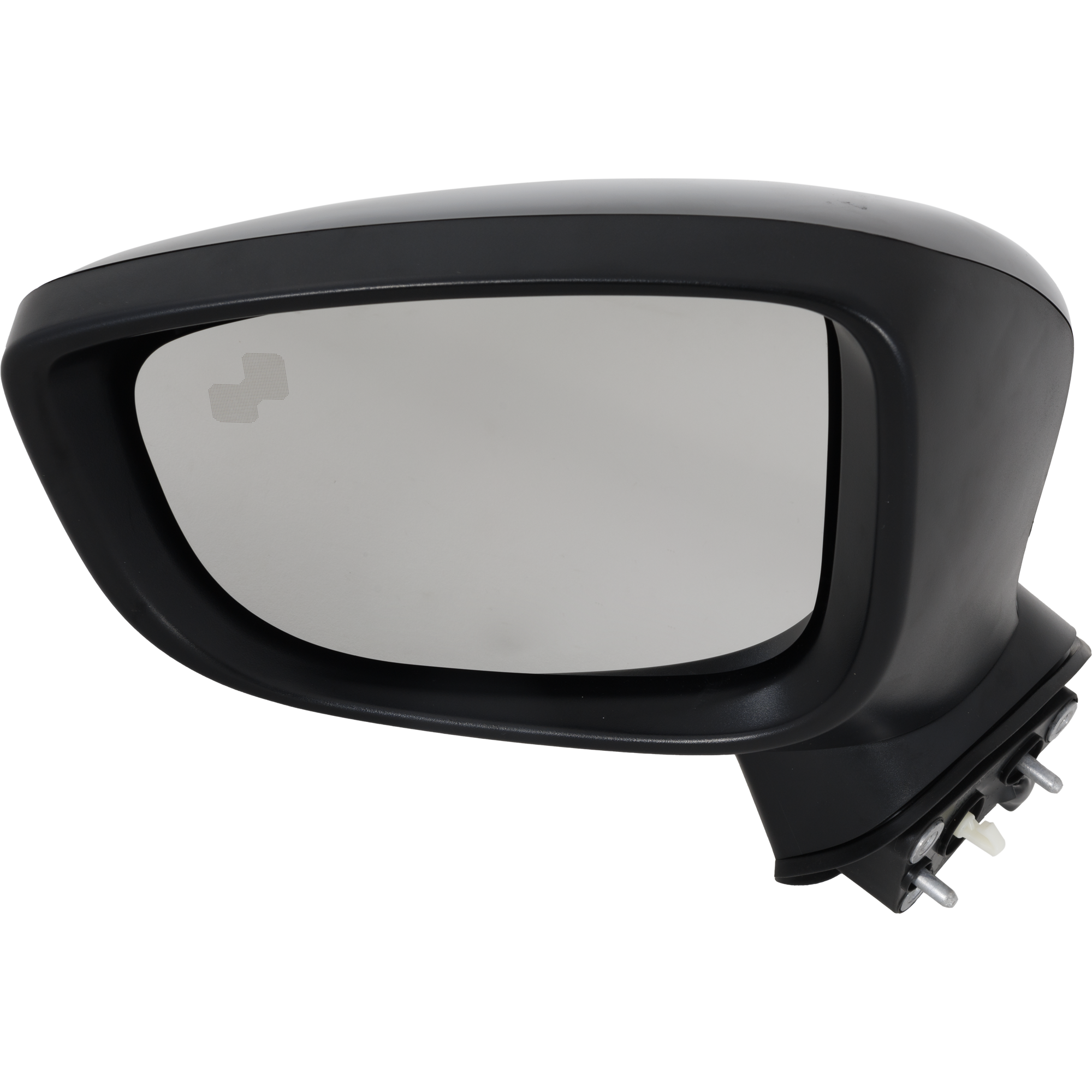 AM MAZDA 3-17-18 MIRROR LH Power Manual Folding Non Heated Paintable w BSD and Signal Light Mexico Built Vehicle Hatchback Sedan SKU JMZ89EL S Partslink MA1320245 OEM BAJD69181B PFM
