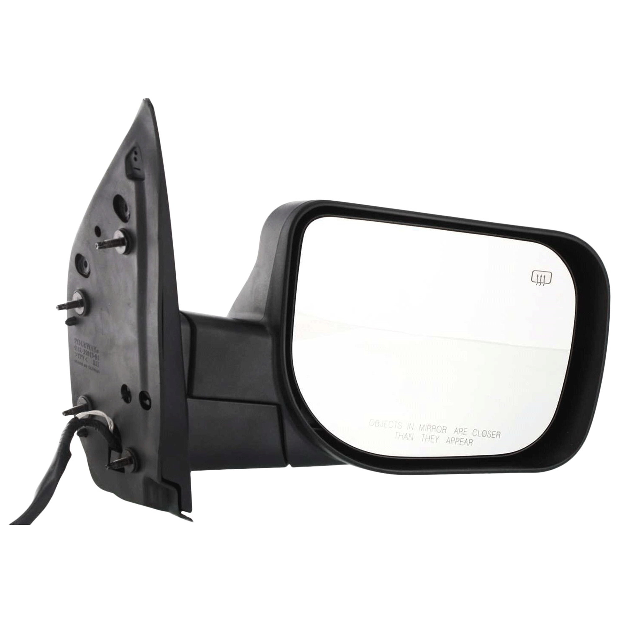 AM ARMADA TITAN 04-06 MIRROR RH Non Towing Power Manual Folding Heated Chrome w Memory No Auto dimming BSD and Signal Light SKU JNS57ER Partslink NI1321173 OEM 96301ZC60A