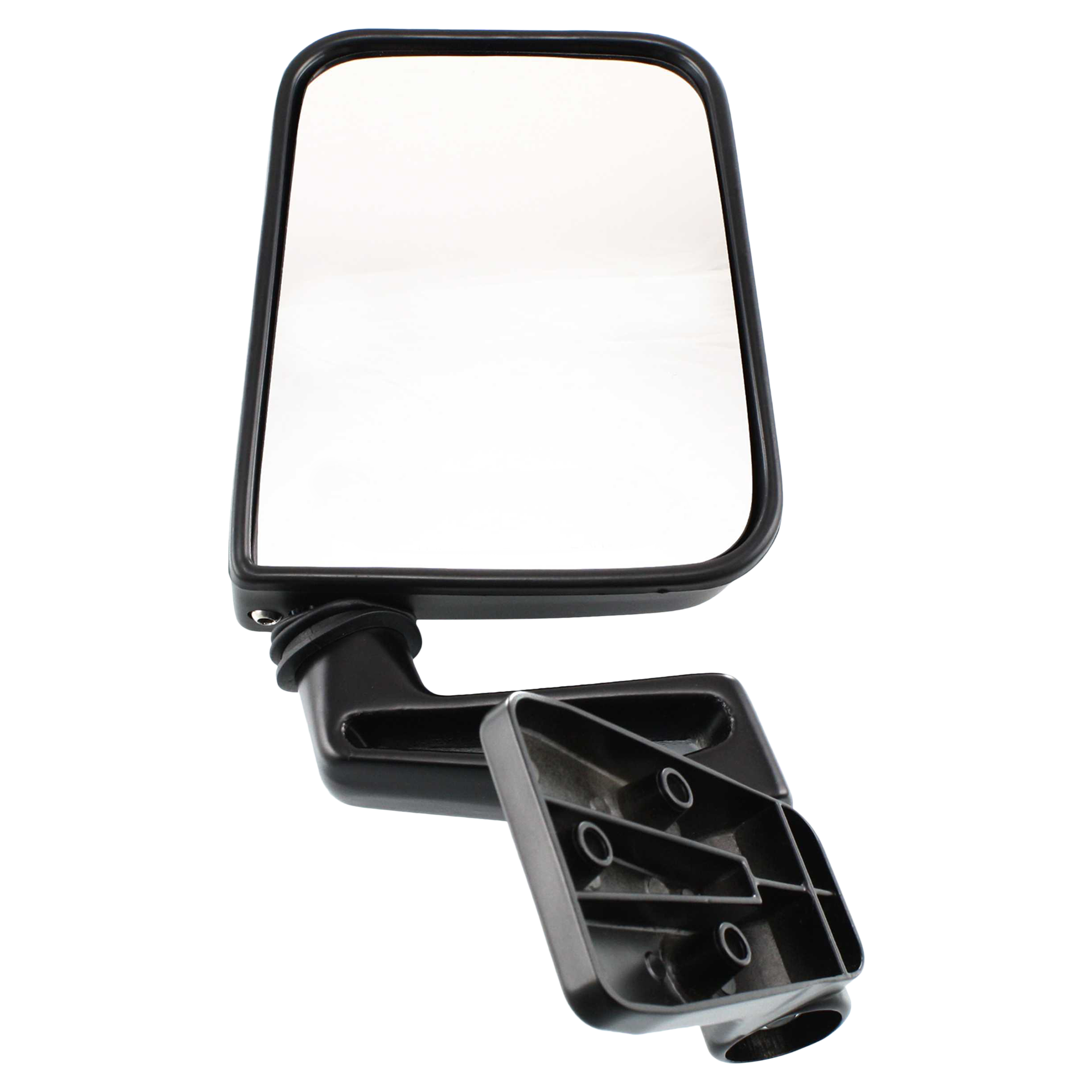AM WRANGLER 87-02 MIRROR RH Manual Adjust Manual Folding Non Heated Paintable Metal Housing w Hollow Arm SKU JP12R Partslink CH1321102 CH1321296 OEM 55027208-68084718AA