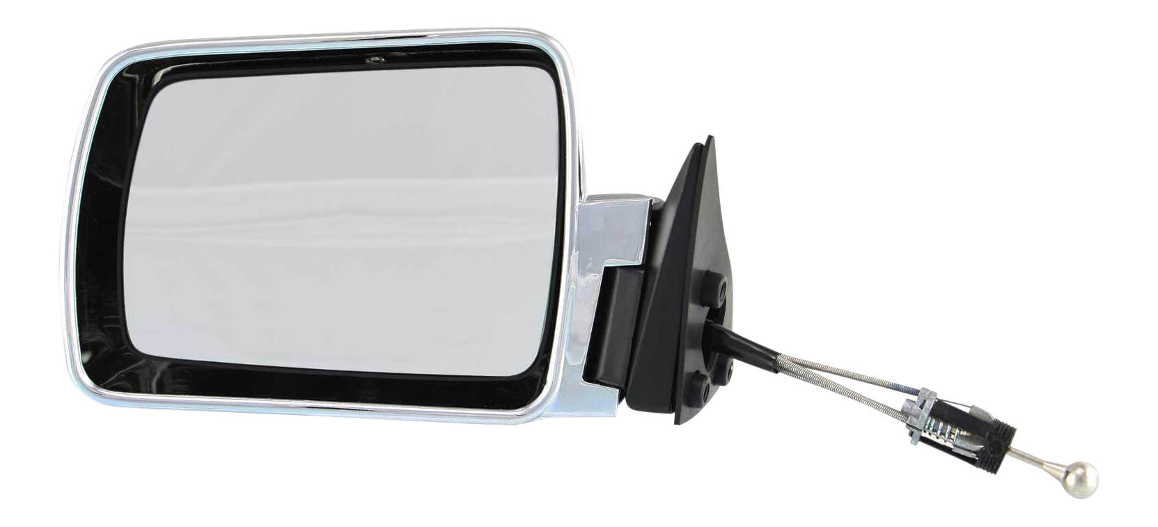 AM CHEROKEE 84-96 MIRROR LH Manual Adjust Non Folding Non Heated Chrome No Auto dimming BSD Memory and Signal Light SKU JP15CL Partslink CH1320156 OEM 55034121