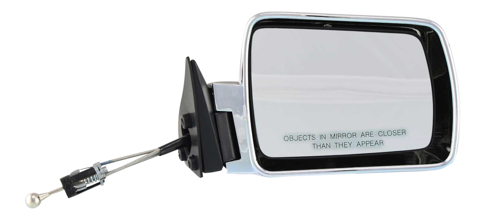 AM CHEROKEE 84-96 MIRROR RH Manual Adjust Non Folding Non Heated Chrome No Auto dimming BSD Memory and Signal Light SKU JP15CR Partslink CH1321156 OEM 55034120