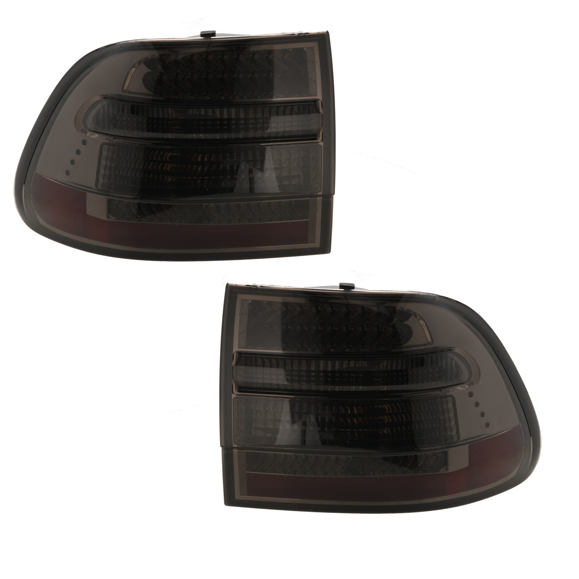 AM CAYENNE 03-06 TAIL LAMP RH AND LH Assembly LED Chrome Interior Smoked Lens SKU JP73010010A OEM 95563148602 PFM 95563148502 PF