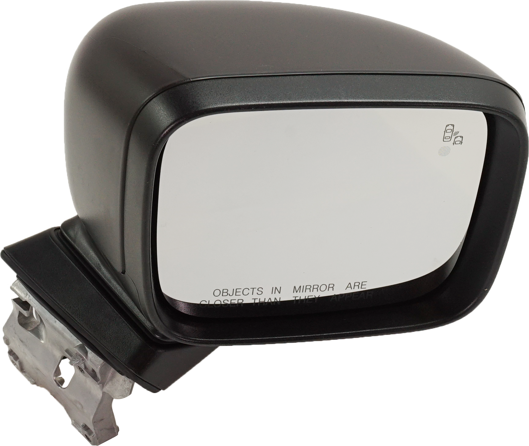 AM RENEGADE 15-23 MIRROR RH Power Manual Folding Heated Textured w BSD Prong Connector w 6 Hole 6 Pin Plug Side Object Sensor and Signal Light SKU JP82ER S Partslink CH1321482 OEM 5VY90LXHAA 5VZ06LS1AA