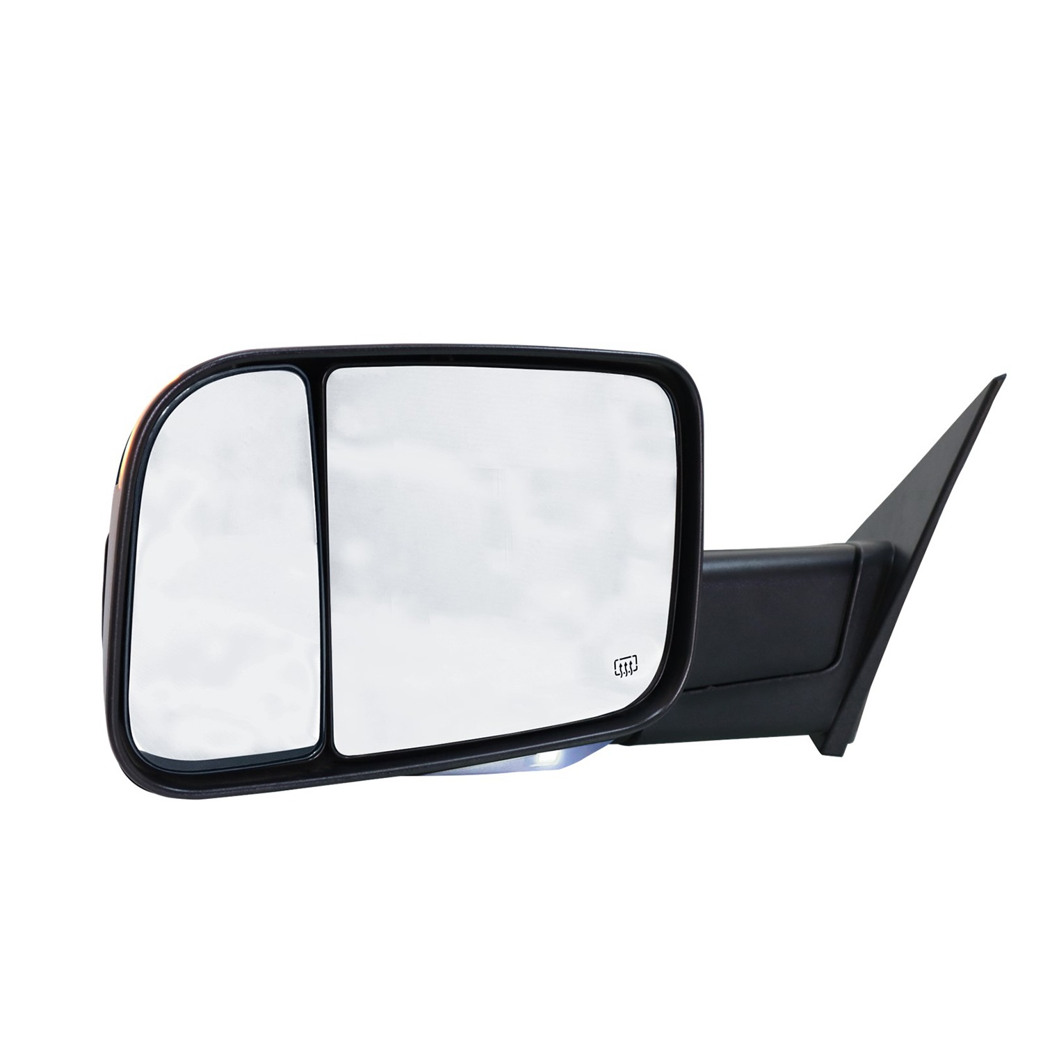 AM RAM 1500 P U 21-24 TOWING MIRROR LH Upper Power Lower Manual Adjust Heated Upper Glass Textured Power Folding w BSG Signal Light Memory Puddle Light Temp Sensor No Auto dimming SKU JRA017EL Partslink CH1320531 OEM 68446969AA