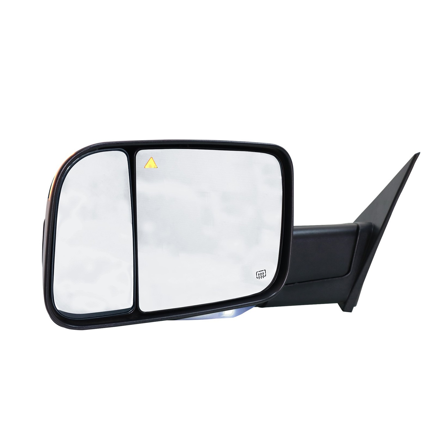 AM RAM 1500 P U 21-24 TOWING MIRROR LH Upper Power Lower Manual Adjust Heated Upper Glass Textured Power Folding w BSD in Glass Memory Signal Light Puddle Light Temp Snsr No Auto dimming SKU JRA019EL Partslink CH1320533 OEM 68448077AA