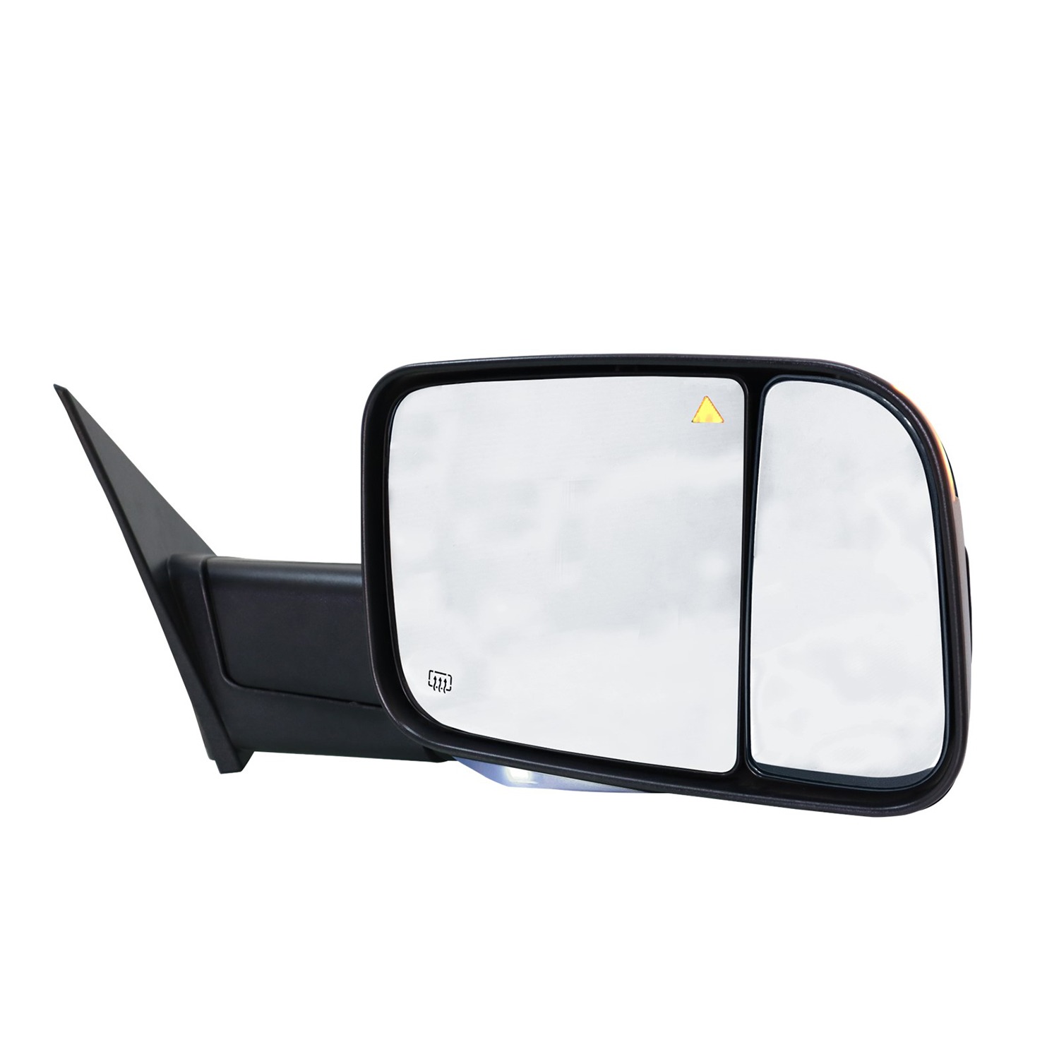 AM RAM 1500 P U 21-24 TOWING MIRROR RH Upper Power Lower Manual Adjust Heated Upper Glass Textured Power Folding w BSD in Glass Memory Signal Light Puddle Light No Auto dimming SKU JRA019ER Partslink CH1321533 OEM 68448076AA