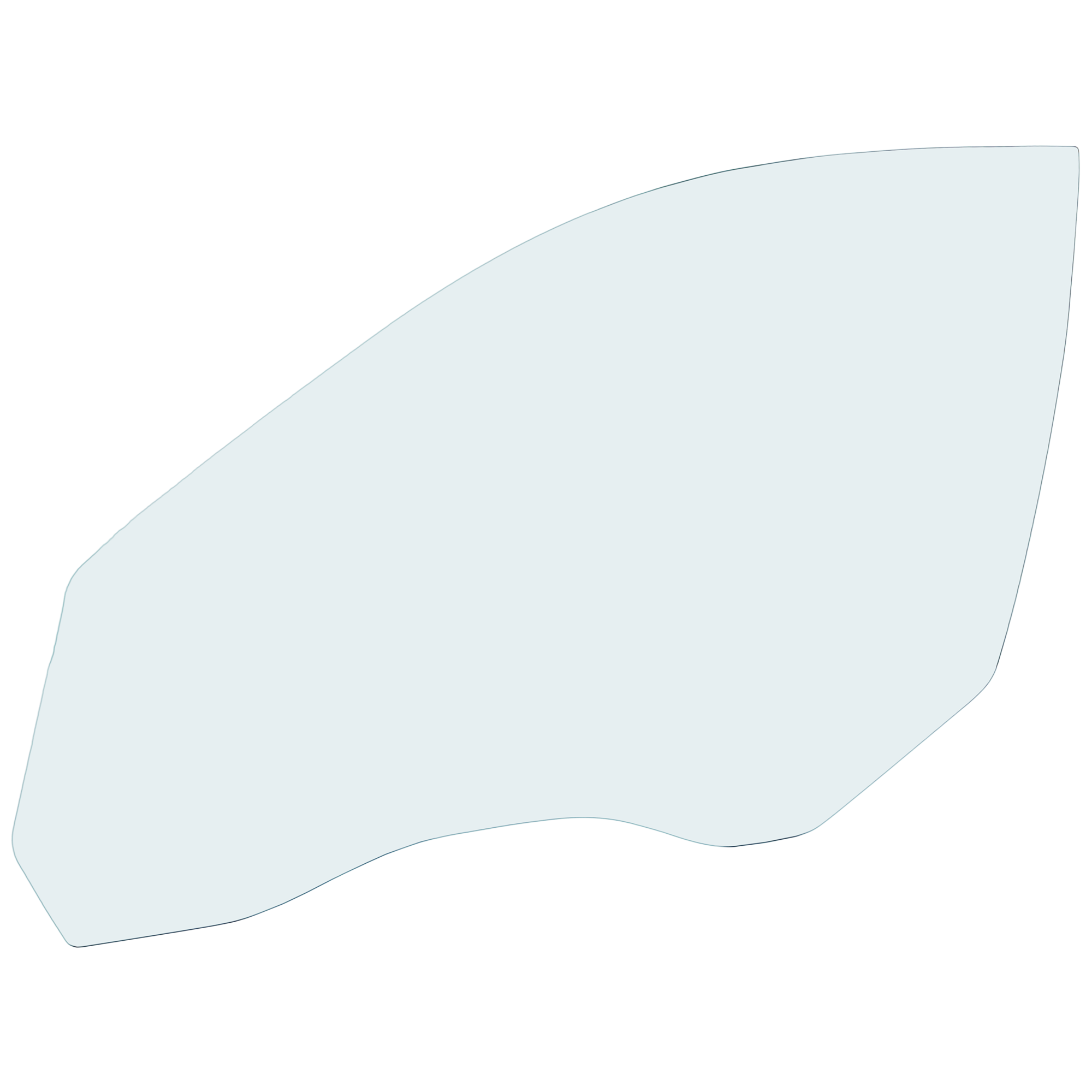 AM BMW 5 SERIES 04-10 FRONT DOOR GLASS LH Green Tint w Solar Standard SKU JRB48010022 OEM 51337110633