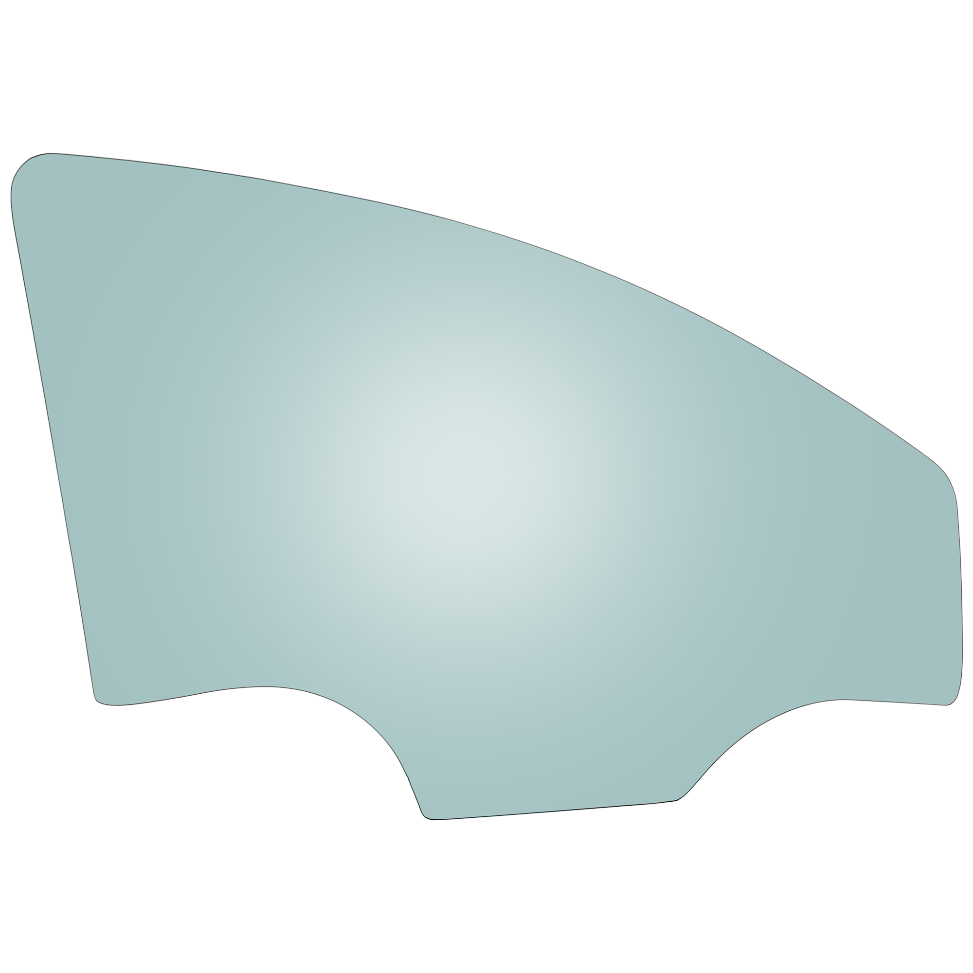 AM CHEVROLET SONIC 12-20 FRONT DOOR GLASS RH Green Tint w Solar SKU JRC48010057 OEM 95229721