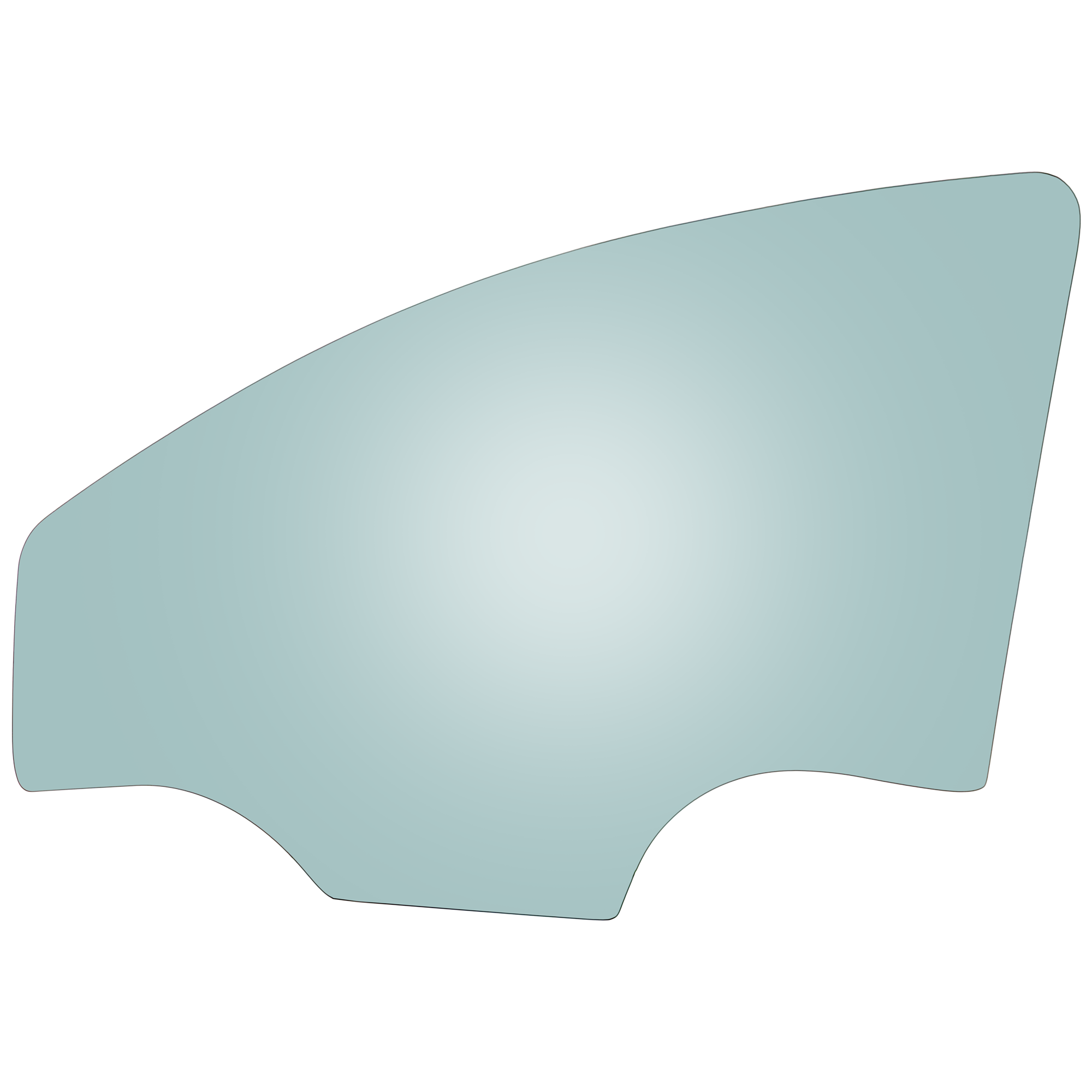 AM CHEVROLET SONIC 12-20 FRONT DOOR GLASS LH Green Tint w Solar SKU JRC48010058 OEM 95229720
