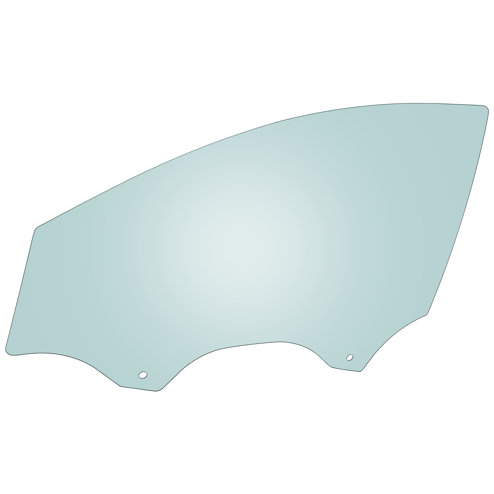 AM MALIBU 17-24 FRONT DOOR GLASS LH Green Tint w Solar SKU JRC48010076 OEM 84283694