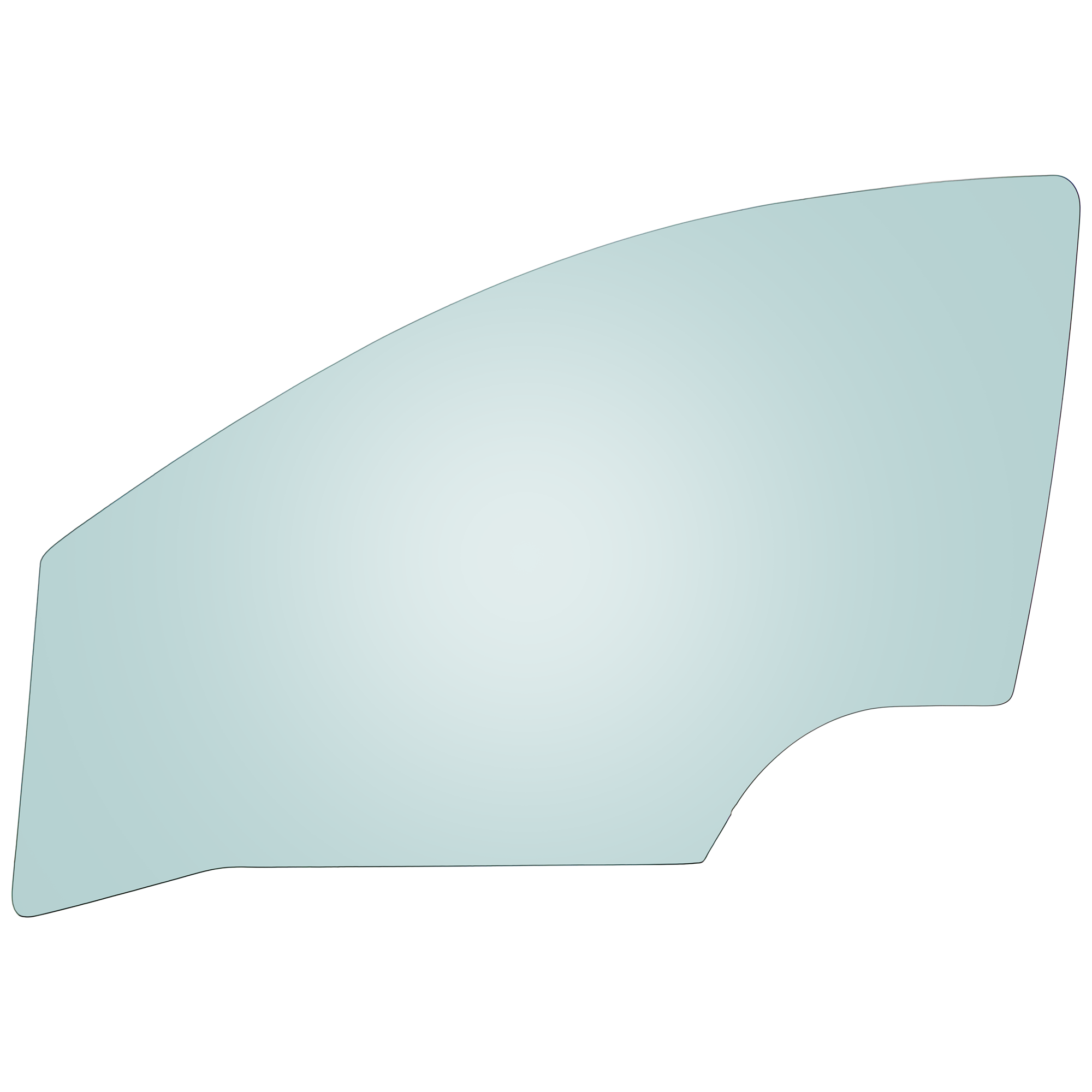 AM CHEVROLET SPARK 16-22 FRONT DOOR GLASS LH Green Tint w Solar SKU JRC48010086 OEM 42704592