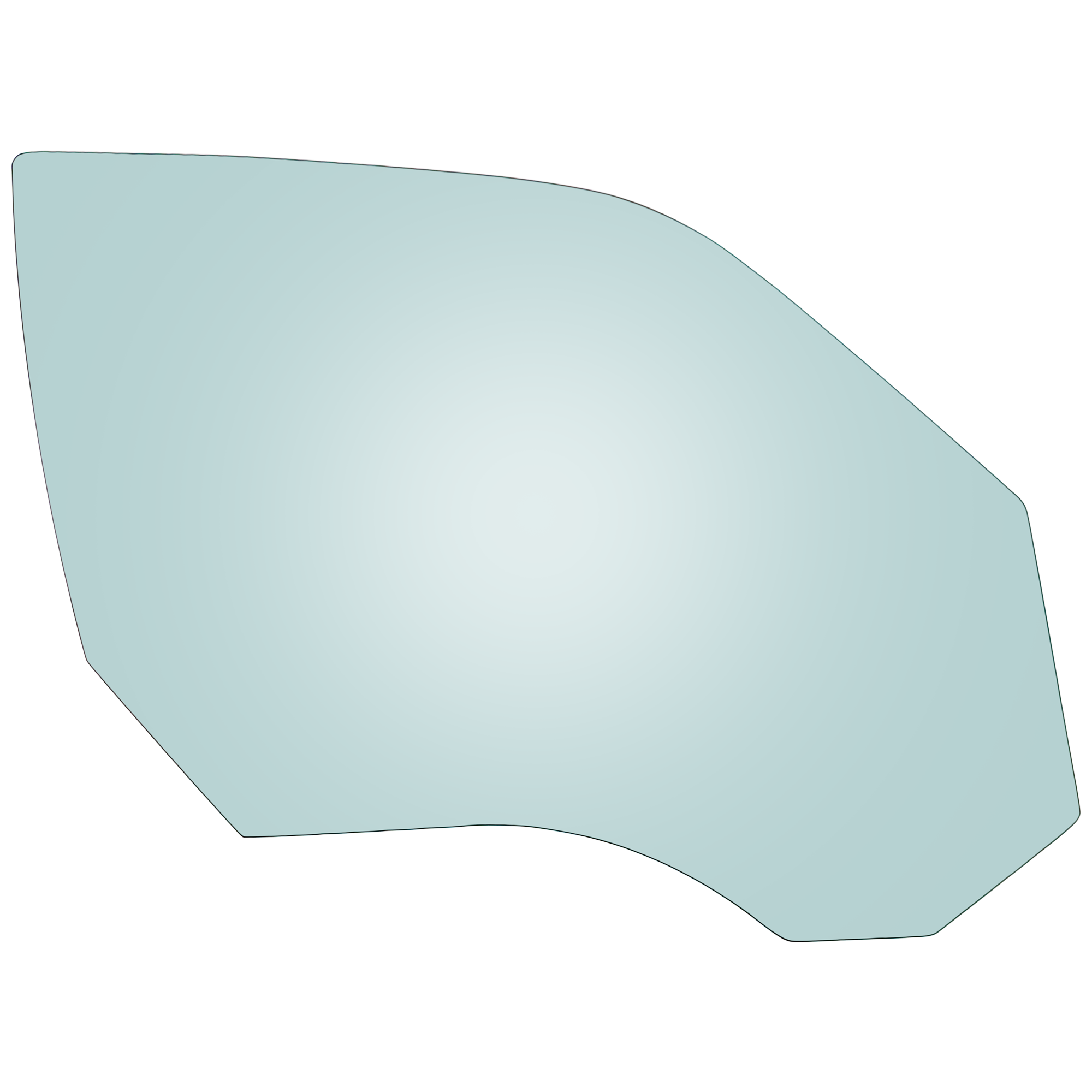 AM DODGE MAGNUM 05-08 CHRYSLER 300-05-10 FRONT DOOR GLASS RH Green Tint w Solar SKU JRD48010005 OEM 5065486AD