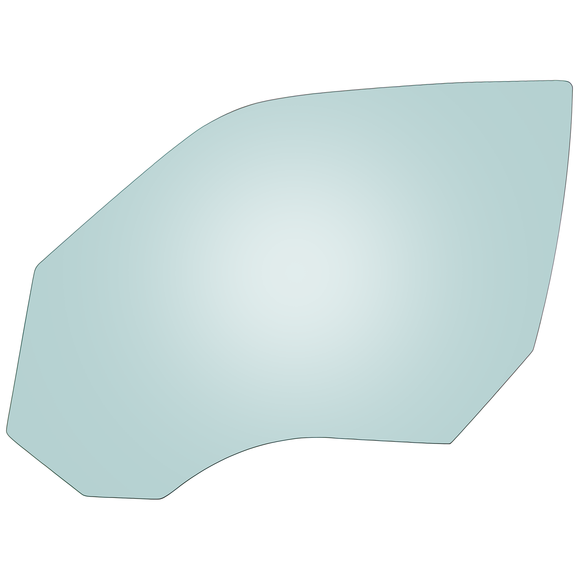AM DODGE MAGNUM 05-08 CHRYSLER 300-05-10 FRONT DOOR GLASS LH Green Tint w Solar SKU JRD48010006 OEM 5065487AD