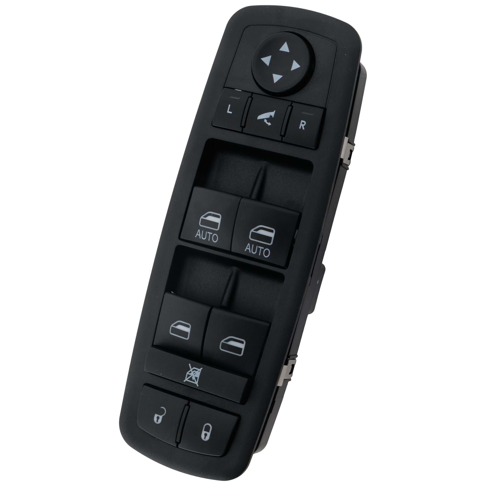 AM RAM FULL SIZE PICKUP 13-18 FRONT WINDOW SWITCH LH Black w Power Folding Mirrors SKU JRD50520034 OEM 68110867AB