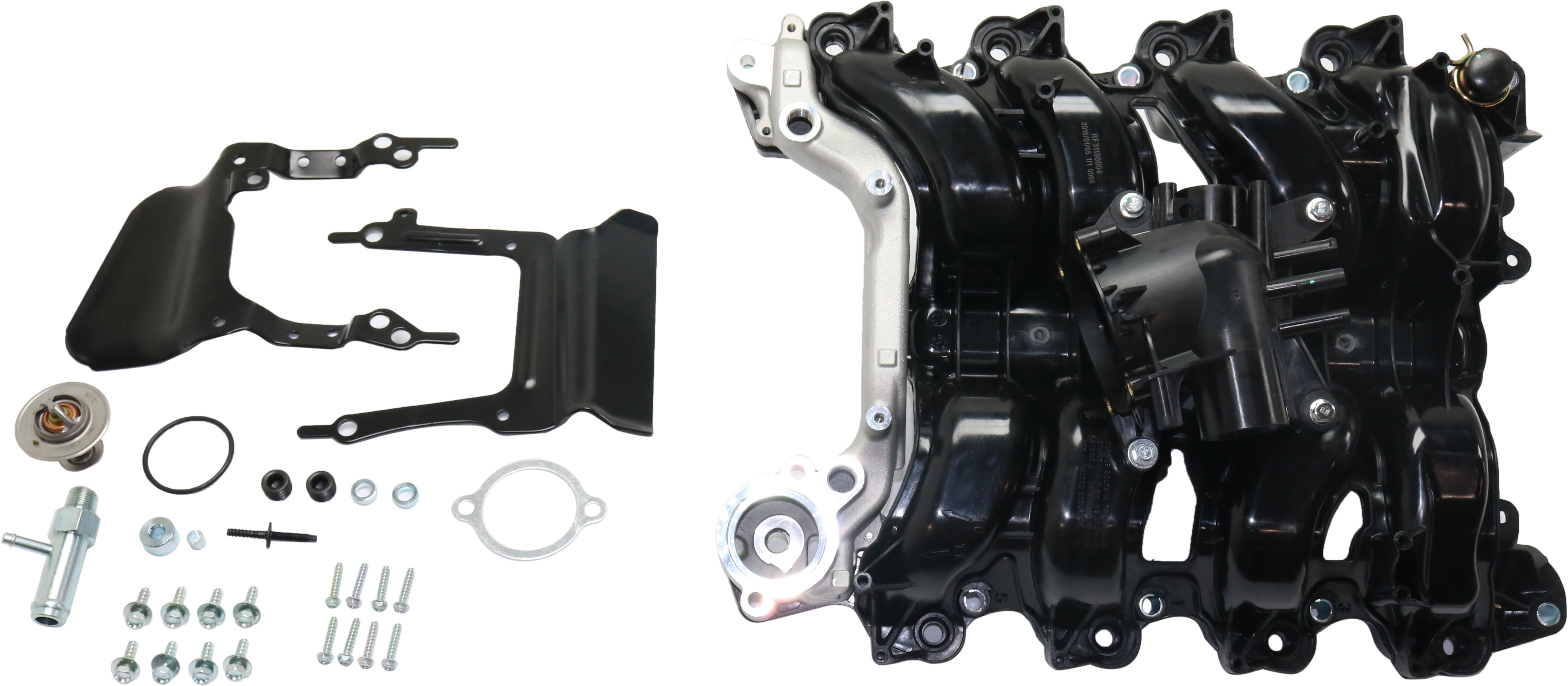 AM E 150 E 250 F 150-07-08 INTAKE MANIFOLD Upper w Thermostat and Bracket 8 Cyl 4.6L Engine SKU JRF31190004 OEM 7L3Z9424F 7L3Z9424B