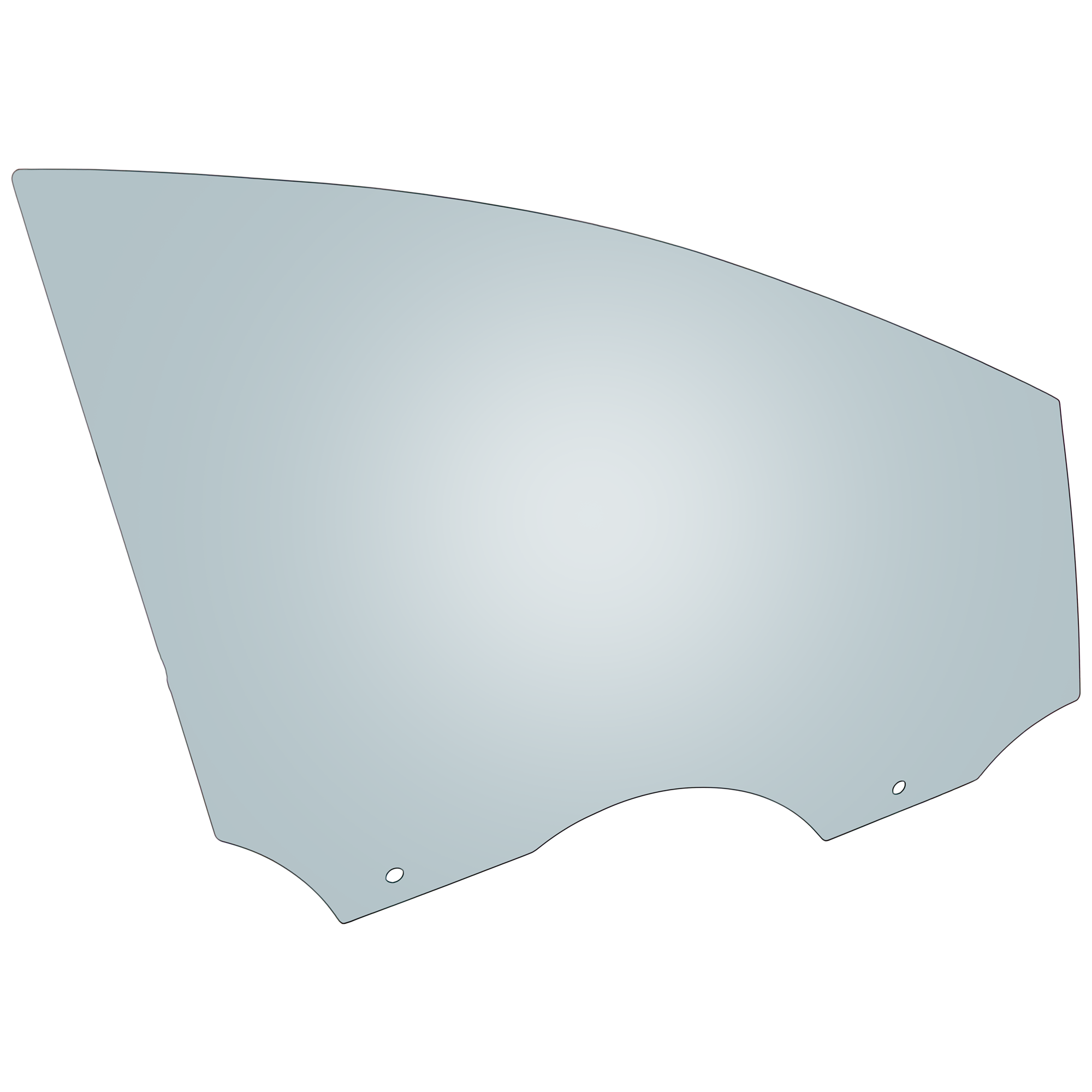 AM FORD C MAX 13-18 FRONT DOOR GLASS RH Green Tint w Solar SKU JRF48010039 OEM GM5Z5821410A
