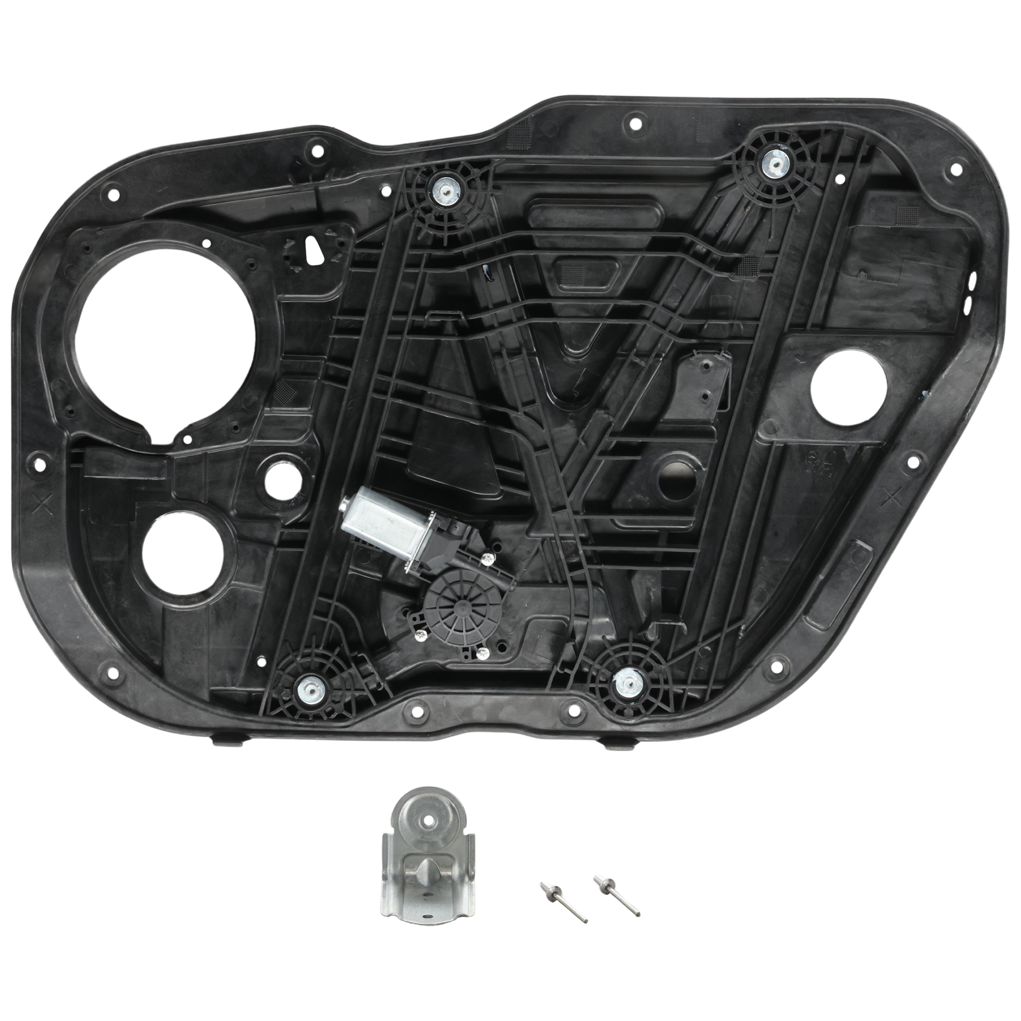 AM ELANTRA 17-20 FRONT WINDOW REGULATOR RH Power w Motor 2 Pins w Panel Door Module Korea USA Built Vehicle SKU JRH46290151 OEM 82481F2030 PFM 82481F3030 PFM