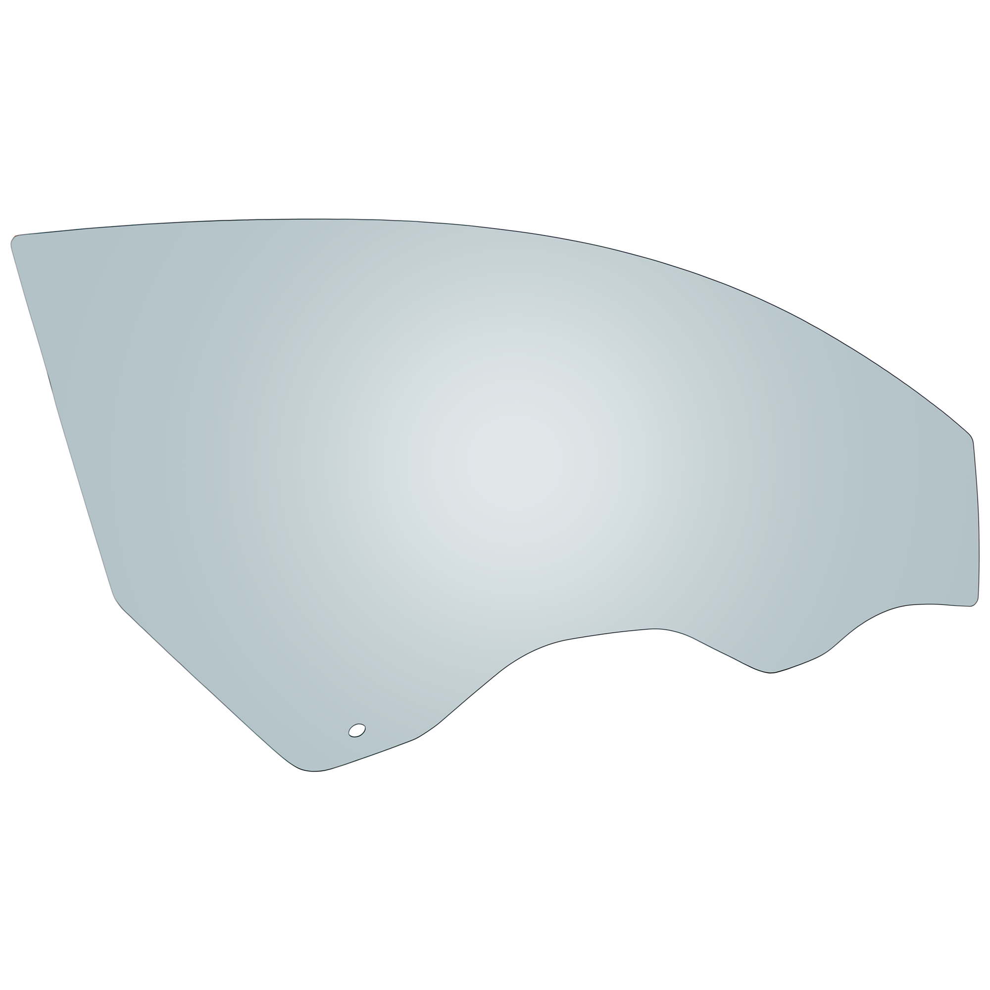AM HYUNDAI GENESIS COUPE 10-16 FRONT DOOR GLASS RH Green Tint w Solar SKU JRH48010033 OEM 824212M010