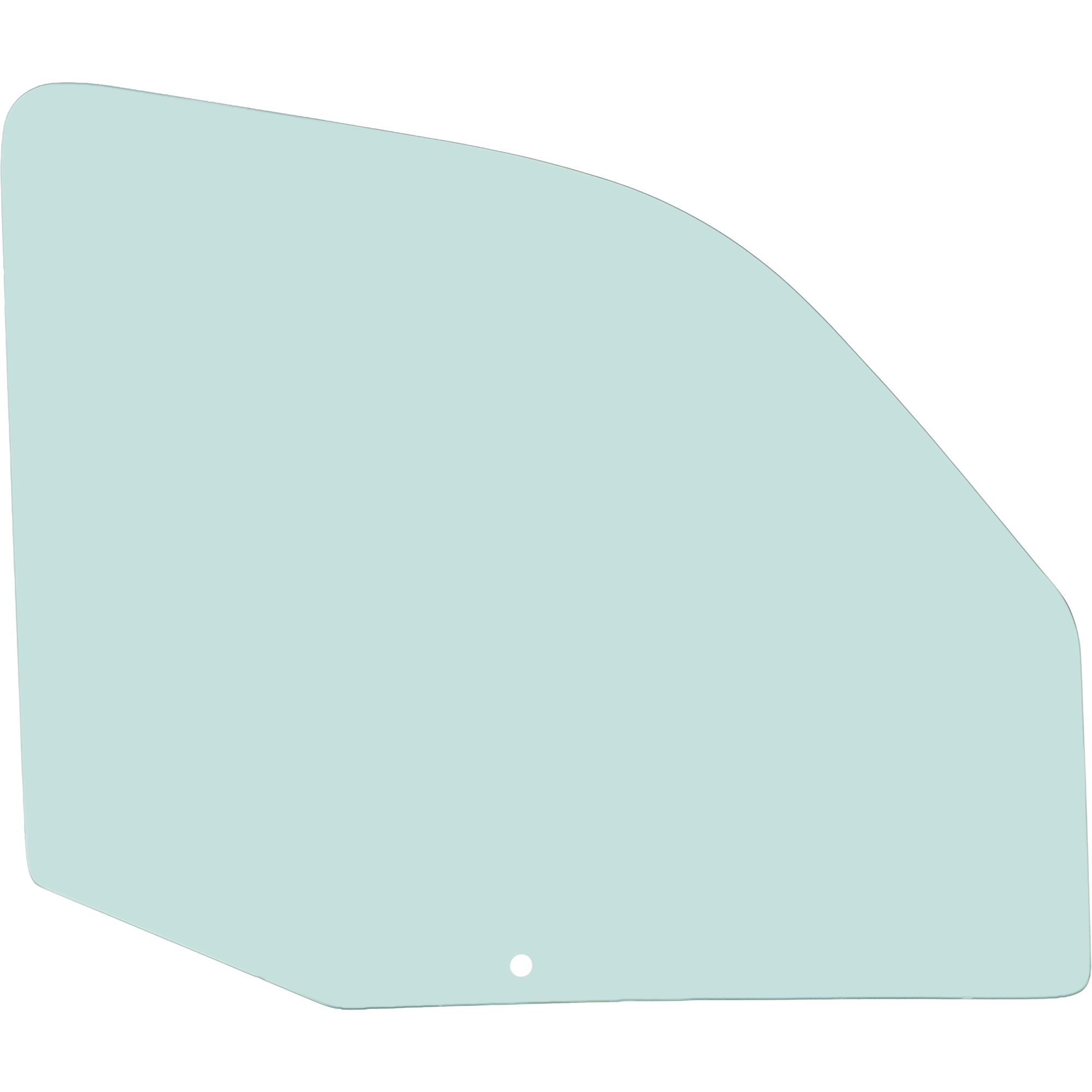 AM JEEP LIBERTY 08-12 FRONT DOOR GLASS RH Green Tint SKU JRJ48010023 OEM 57010154AB