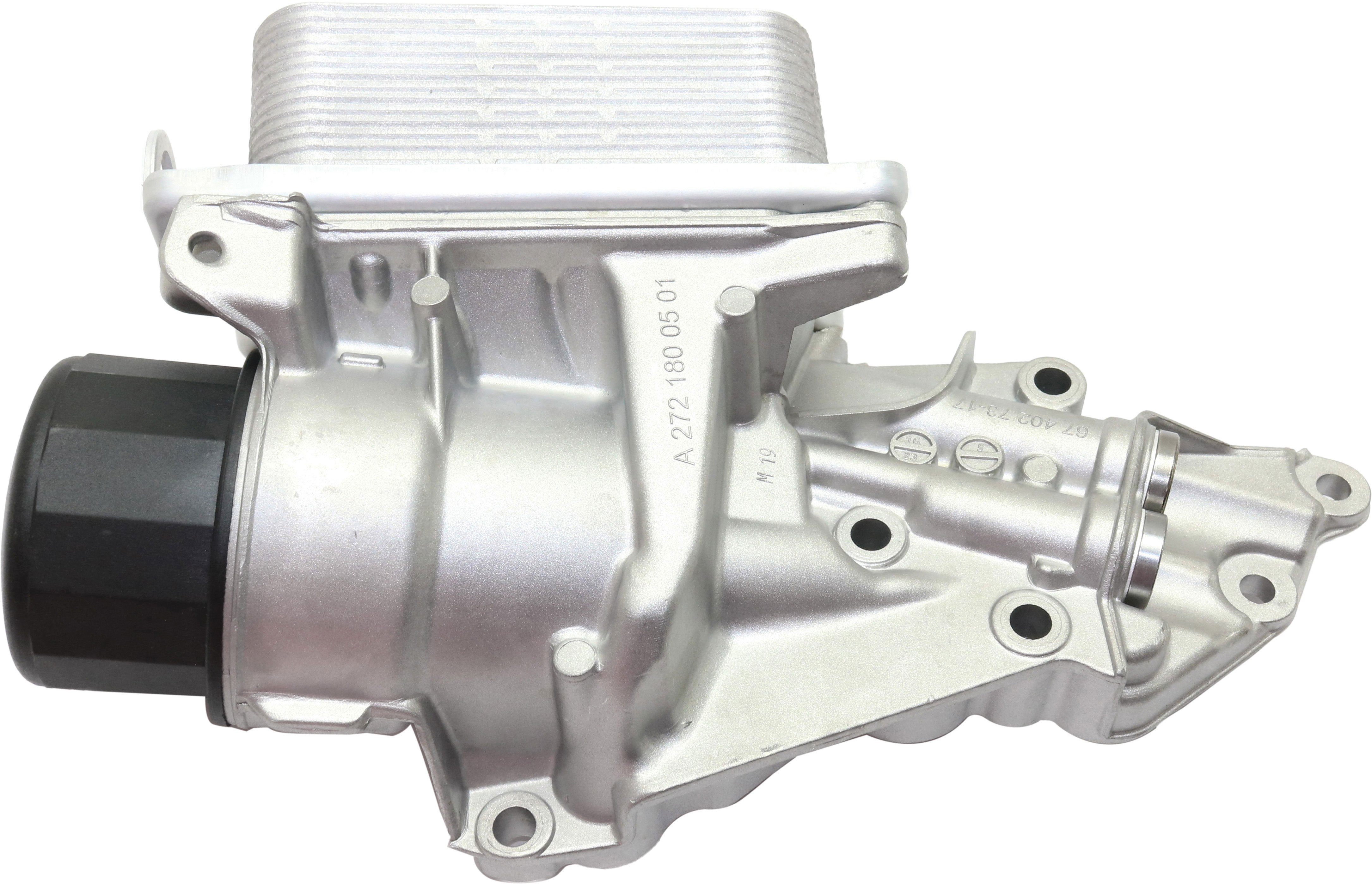AM SLK CLASS 05-11 C CLASS 06-11 OIL FILTER HOUSING Assembly with Oil Cooler and Filter SKU JRM38560001 OEM 2721800510-2721800410