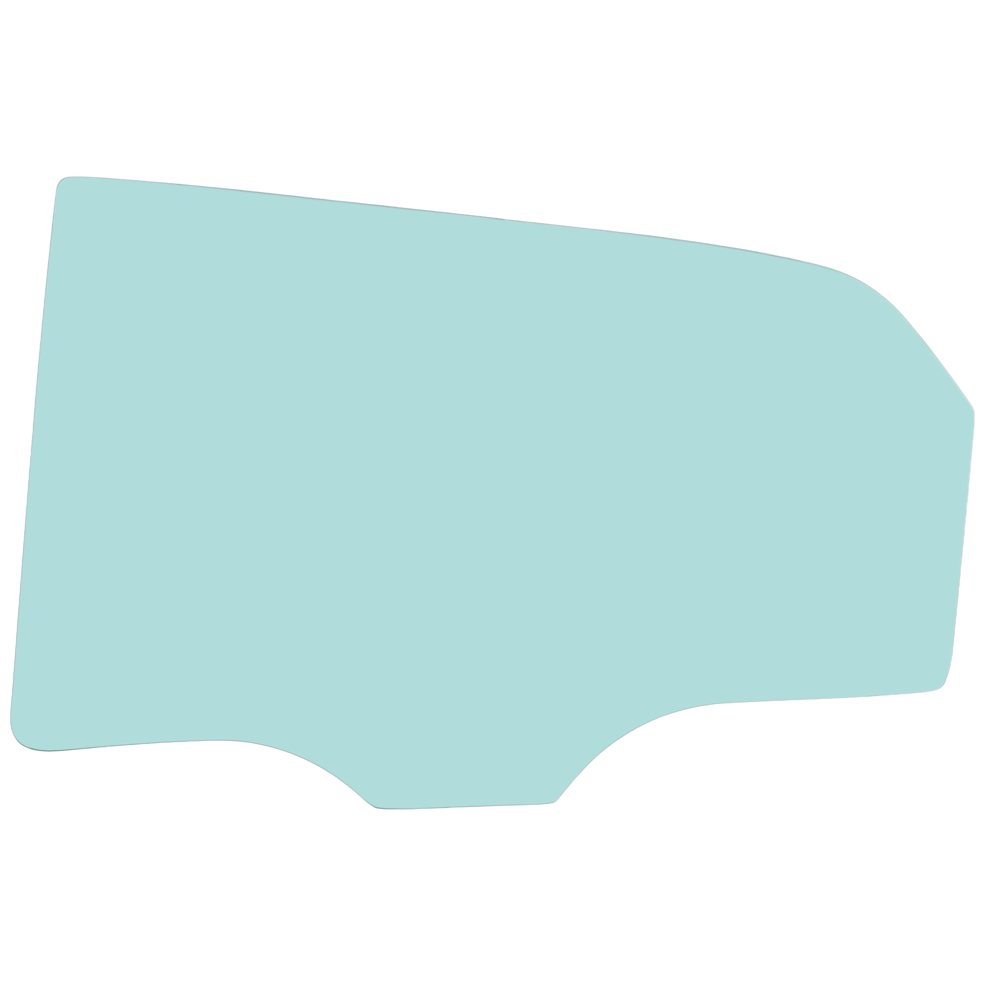 AM MAZDA 2-11-14 REAR DOOR GLASS RH Green Tint SKU JRM48130025 OEM D65372511B