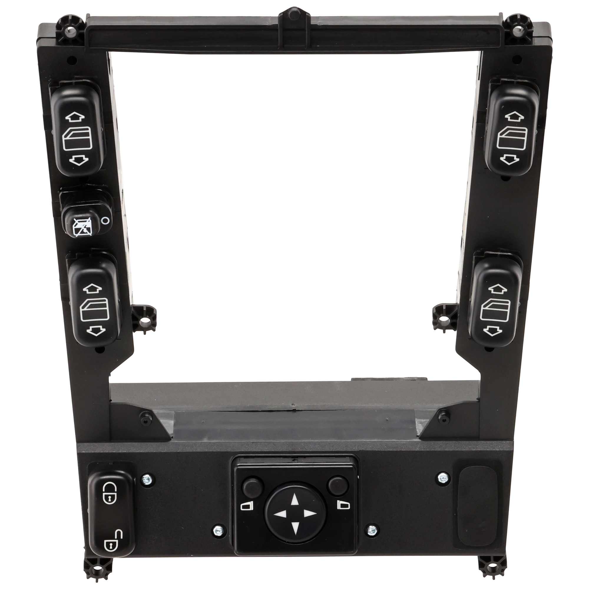 AM ML500 ML350-04-05 FRONT WINDOW SWITCH RH=LH Black Plastic SKU JRM50520022 OEM 1638204510-1638206210-16382069