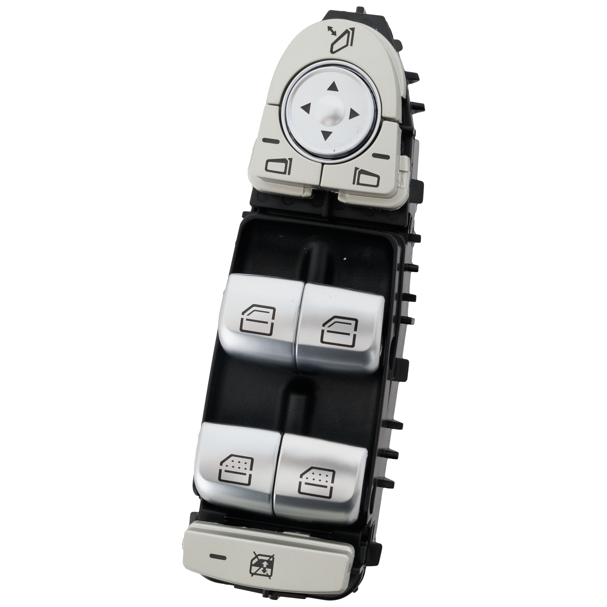 AM S550-14-16 S400-14-15 FRONT WINDOW SWITCH LH Power 3 Terminal Quantity Sedan Black Plastic For Models w Rear Window Sunshade SKU JRM50520047 OEM 2229052004
