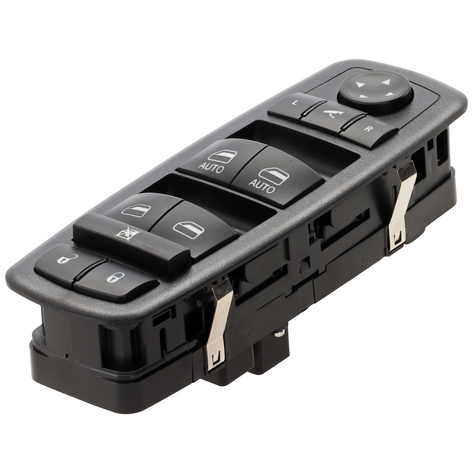 AM RAM 1500 RAM 2500-16-18 FRONT WINDOW SWITCH LH Black Plastic SKU JRR50520002 OEM 56046826AC 56046826AD 56046826