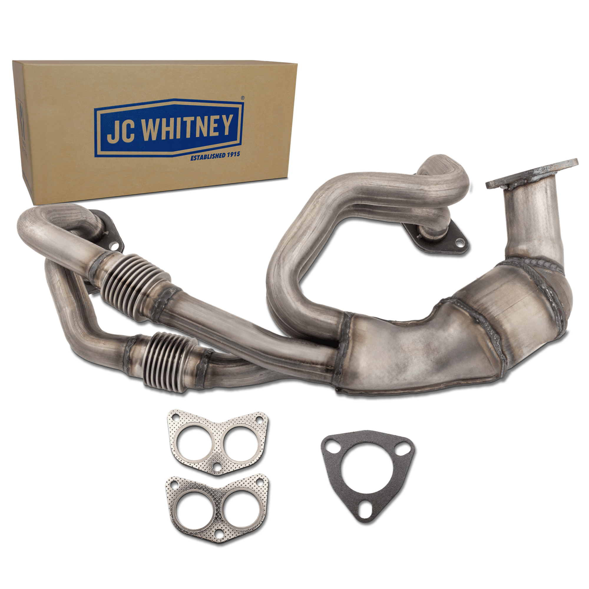 AM FORESTER 06-10 IMPREZA 06-11 CATALYTIC CONVERTER Front 4 Cyl. 2.5L Engine Except Turbo w 3 Gaskets 3 Stud Bolts 9 Nuts SKU JS960315