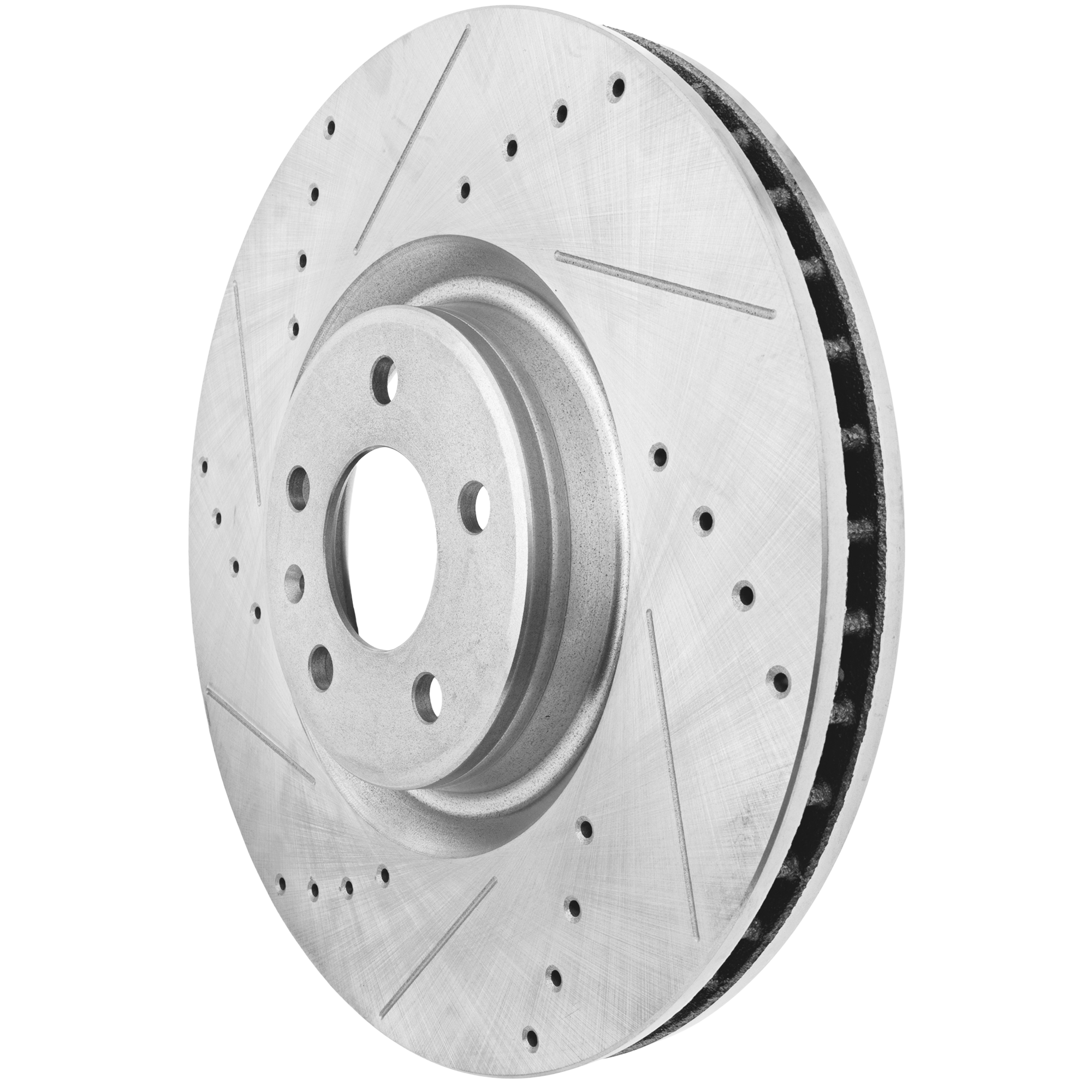 AM A6 QUATTRO 12-19 FRONT BRAKE DISC RH=LH Cross drilled and Slotted SKU JSTPA27110011DRS OEM 12133134-45586-850443-60073064