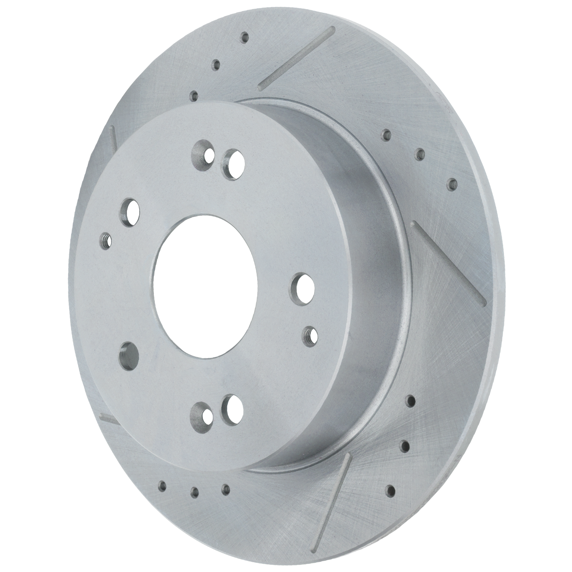 AM INTEGRA 97-01 RSX 02-06 ACCORD 98-02 REAR BRAKE DISC RH=LH Cross drilled and Slotted Solid 5 Lugs Integra Type R Model SKU JSTPA27110023DRS OEM 19946-31245-31252-31342-108023