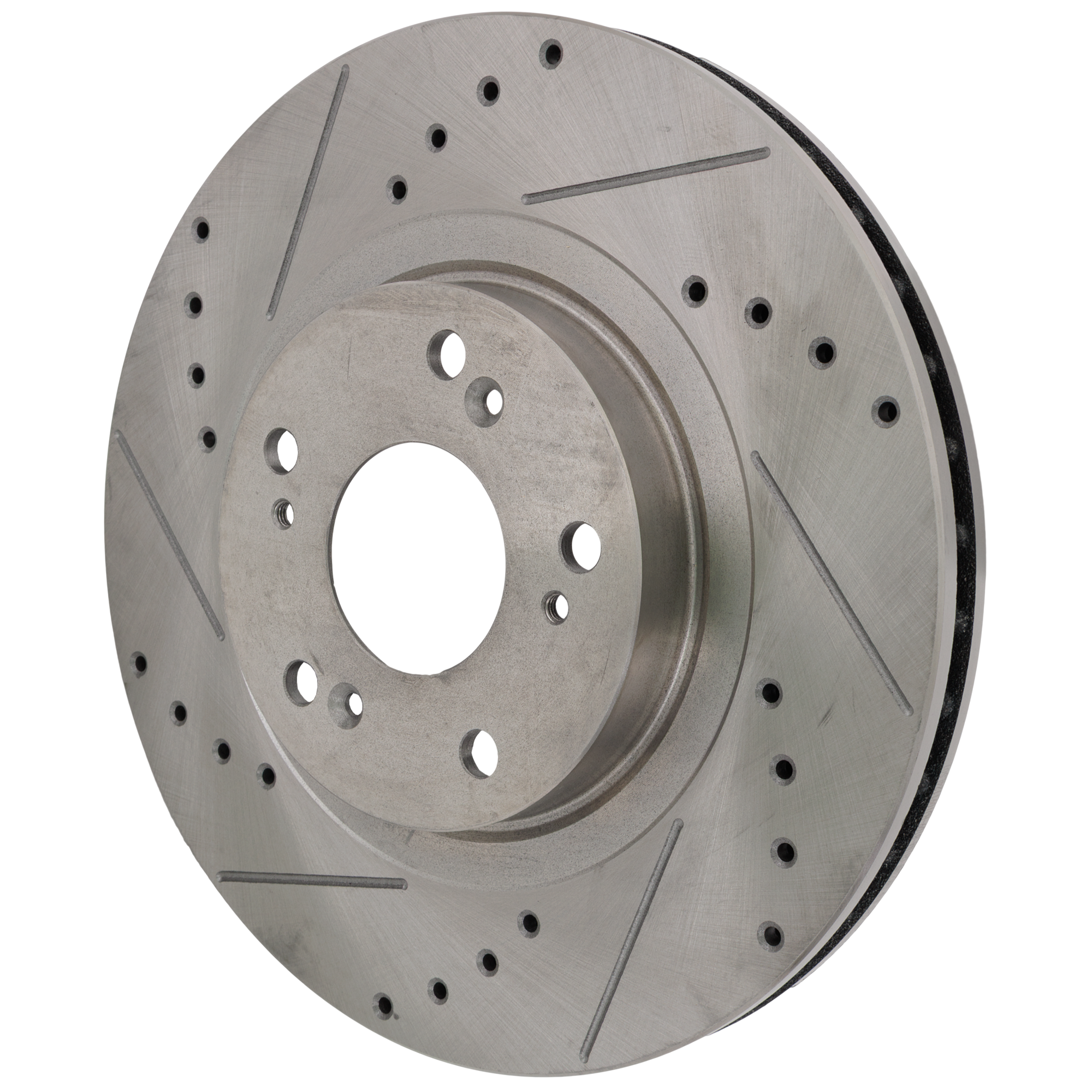 AM CSX 07-10 RSX 02-06 CIVIC 06-15 FRONT BRAKE DISC RH=LH Cross drilled and Slotted SKU JSTPA27110036DRS OEM 19373-31347-31381-145557-60059
