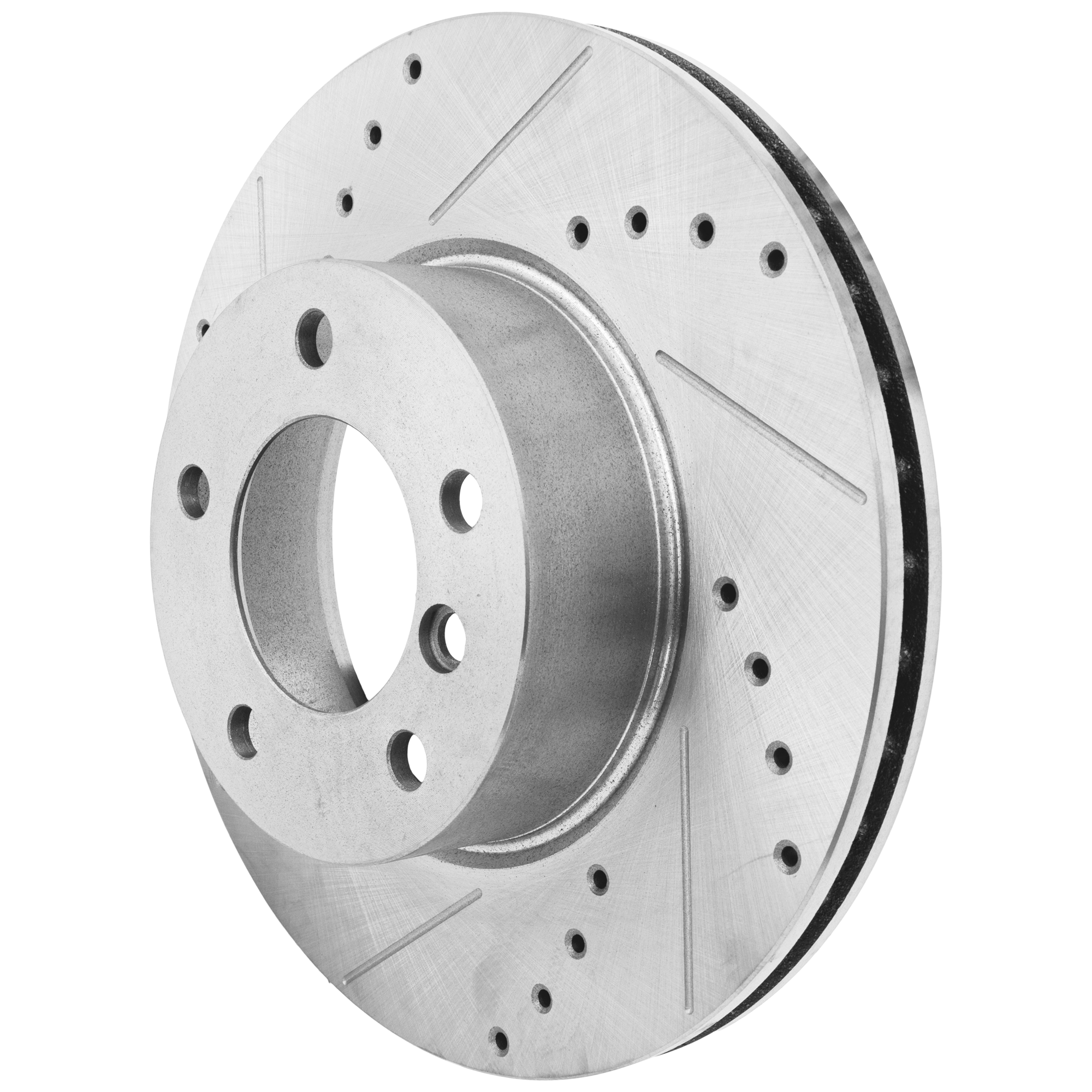 AM 325I 06-06-328I 07-07-128I 08-13-320I 13-15 FRONT BRAKE DISC RH=LH Cross drilled and Slotted SKU JSTPB27110006DRS OEM 34312-45411-900602-60031067-45