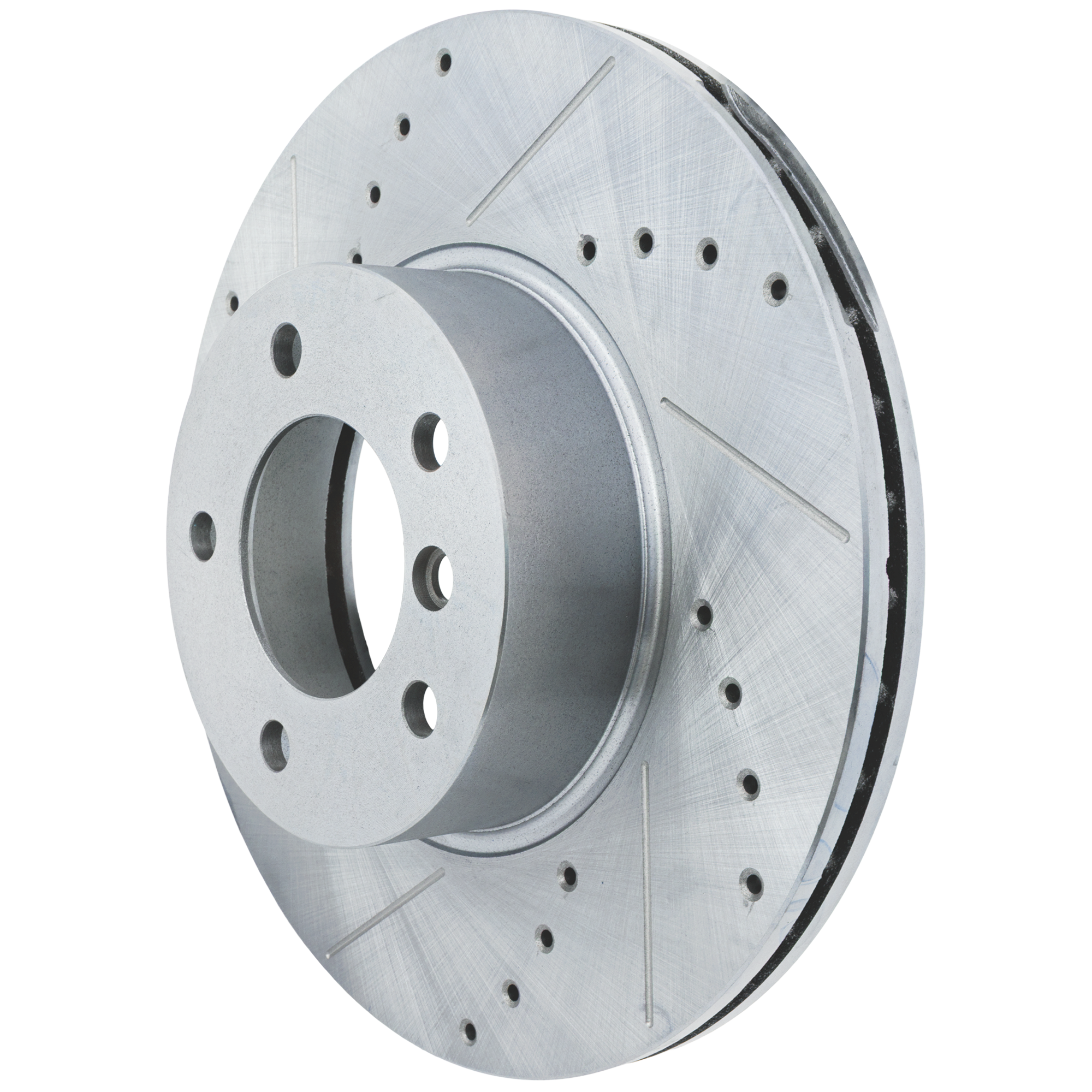 AM 3 SERIES 06-17-4 SERIES 14-17 FRONT BRAKE DISC RH=LH Cross drilled and Slotted SKU JSTPB27110010DRS OEM 34390-45518-850059-900780-9806