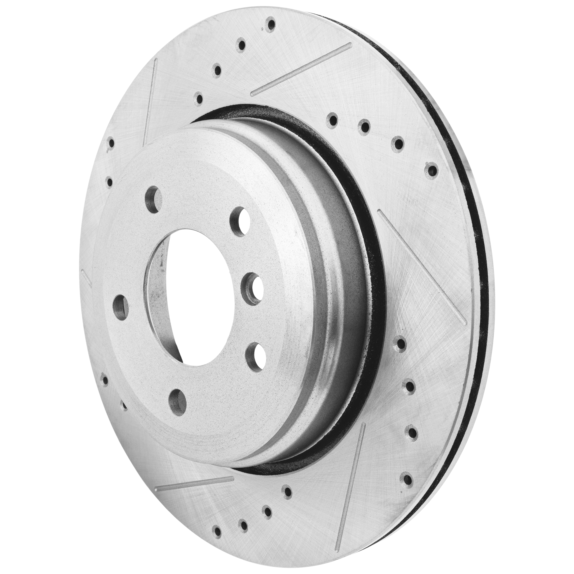 AM 5 SERIES 04-10 REAR BRAKE DISC RH=LH Cross drilled and Slotted SKU JSTPB27110023DRS OEM 34278-45421-880496-900734-6003