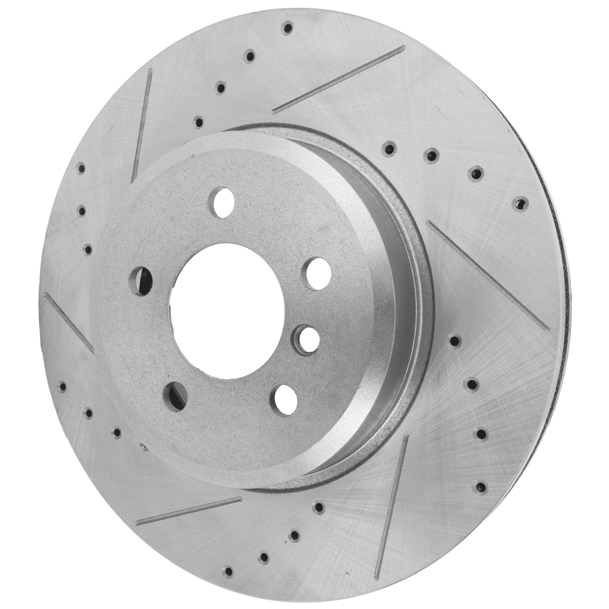 AM 5 SERIES 11-16 FRONT BRAKE DISC RH=LH Cross drilled and Slotted SKU JSTPB27110025DRS OEM 45520-12134124-60031097-901442