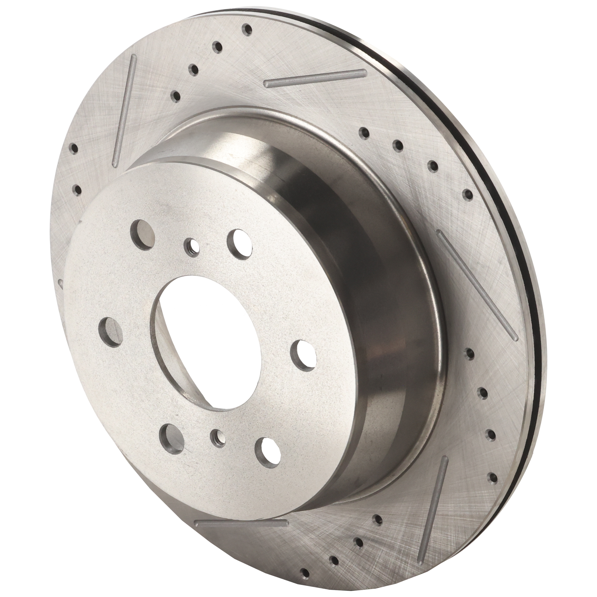 AM SILVERADO 1500-07-19 TAHOE 07-20 REAR BRAKE DISC RH=LH Cross drilled and Slotted Vented 6 Lugs SKU JSTPC27110006DRS OEM 90048053-580422FZN 581032FZN