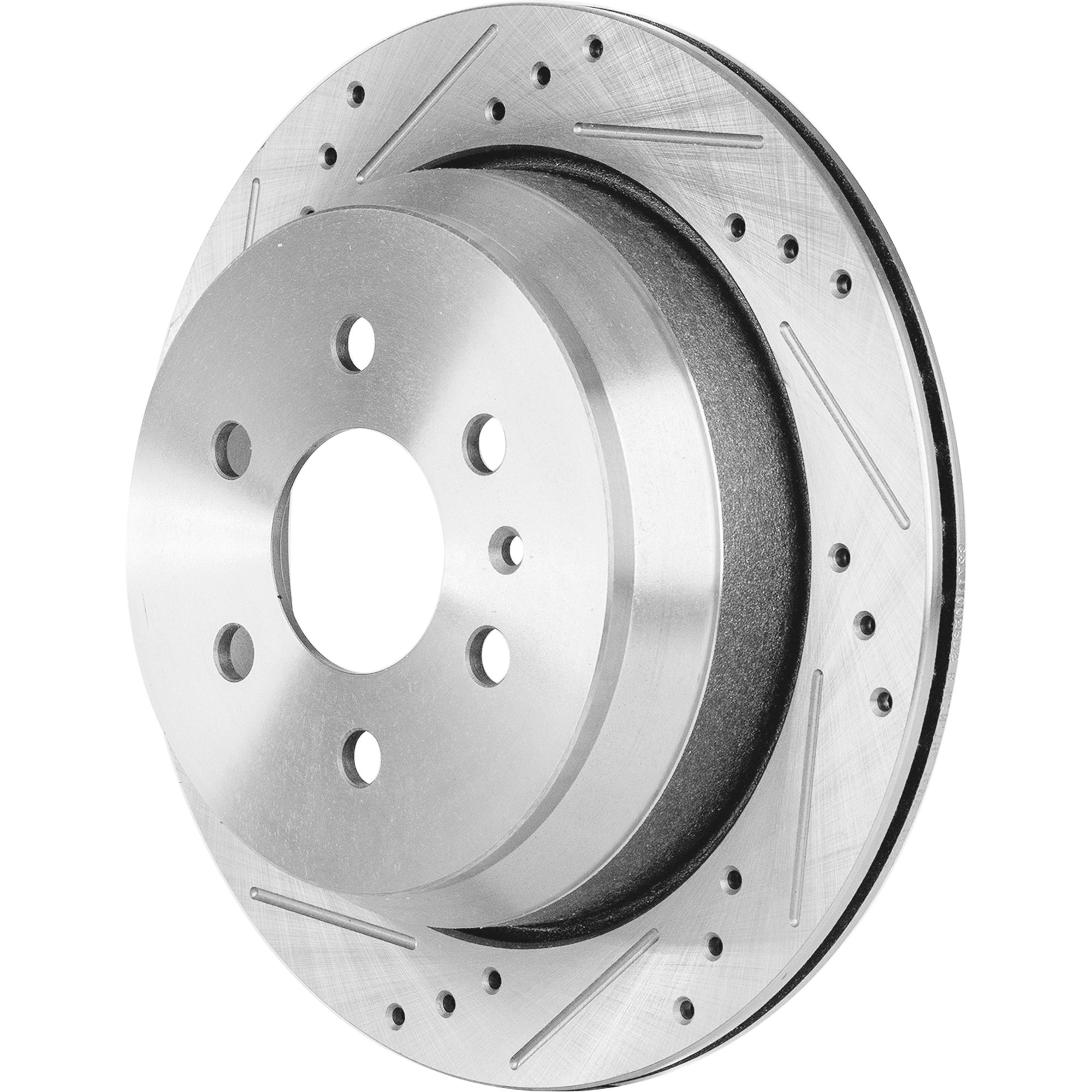 AM COLORADO CANYON 15-22 REAR BRAKE DISC RH=LH Cross drilled and Slotted Vented 6 Lugs SKU JSTPC27110038DRS OEM 41323-72036-850480-60048063-58