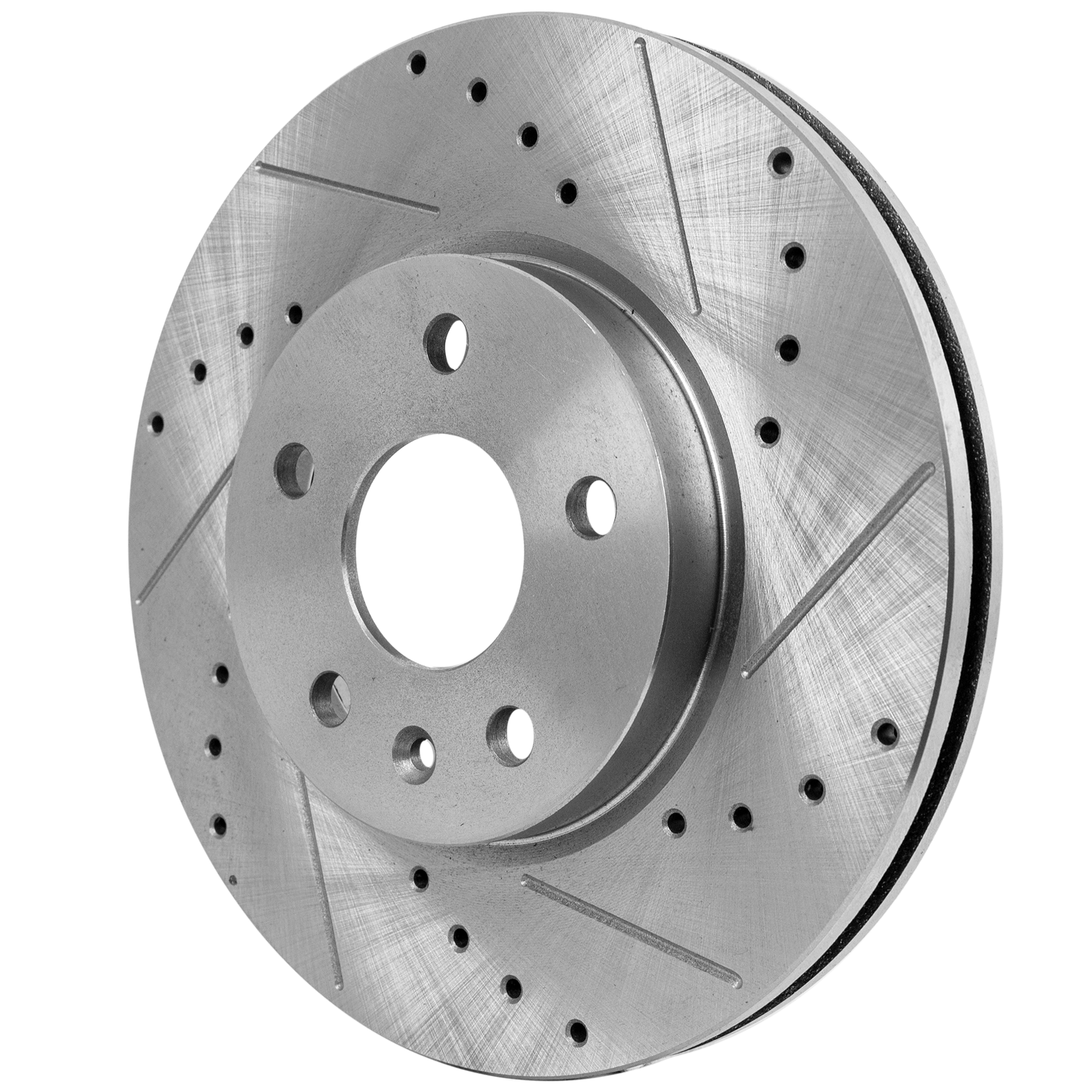 AM CRUZE 11-19 SONIC 12-20 FRONT BRAKE DISC RH=LH Cross drilled and Slotted SKU JSTPC27110051DRS OEM 41271-55185-850231-886207-9009