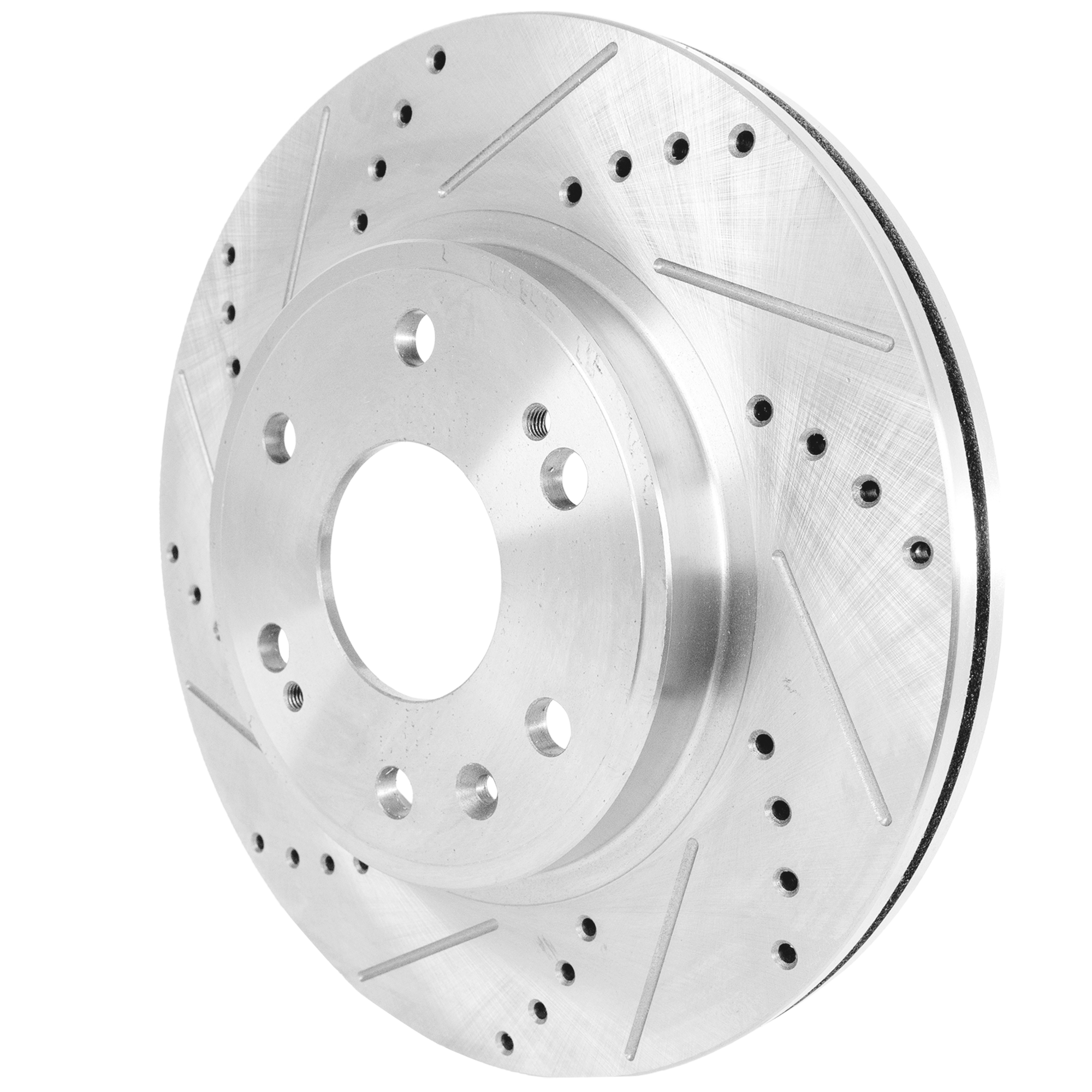 AM SILVERADO SIERRA 1500-05-19 TAHOE 07-20 FRONT BRAKE DISC RH=LH Cross drilled and Slotted Vented 6 Lugs SKU JSTPC27110095DRS OEM 41252-55097-55170-72043-145582
