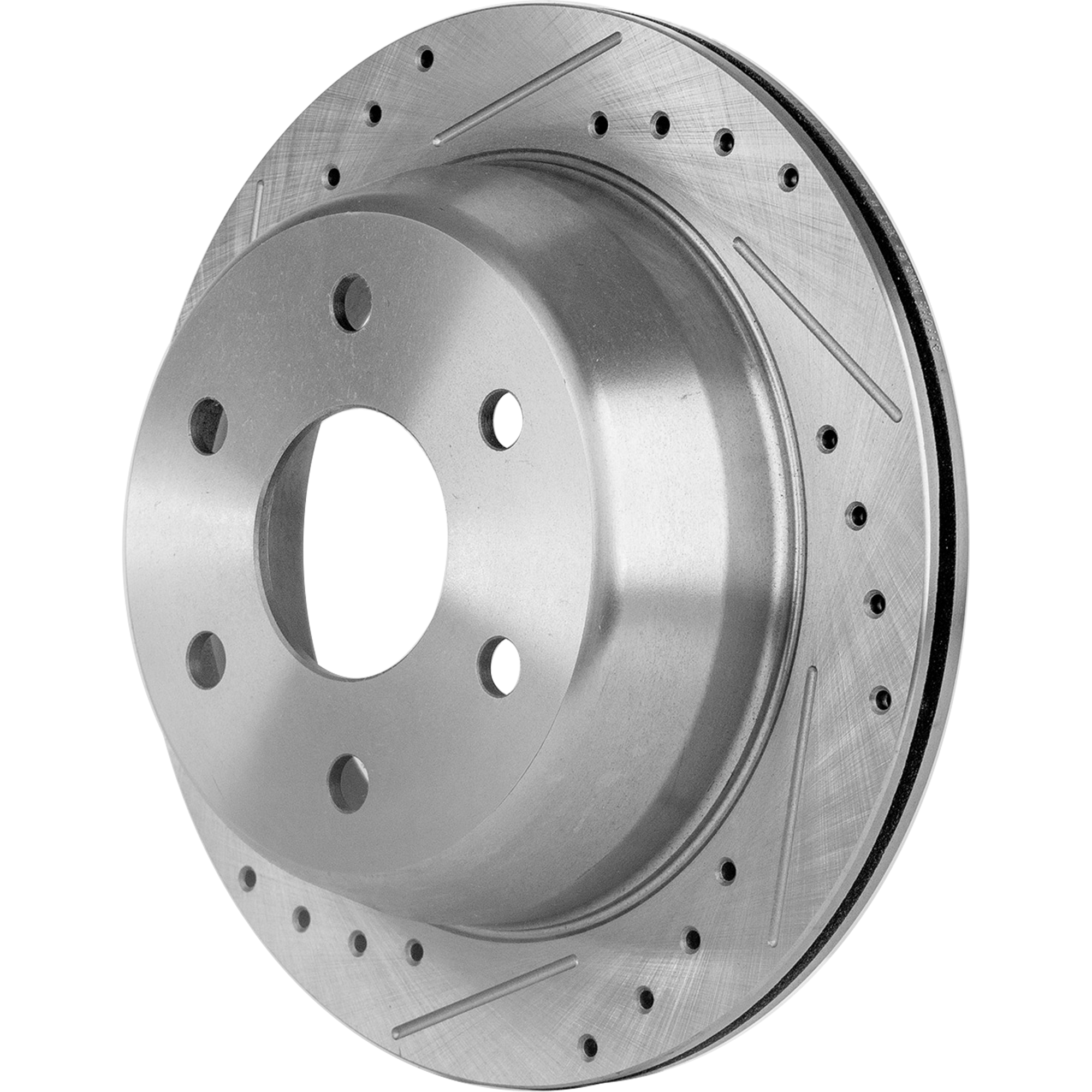 AM SILVERADO 1500 SIERRA 1500-99-06 REAR BRAKE DISC RH=LH Cross drilled and Slotted Vented 6 Lugs SKU JSTPC27110097DRS OEM 90048037-56827FZN