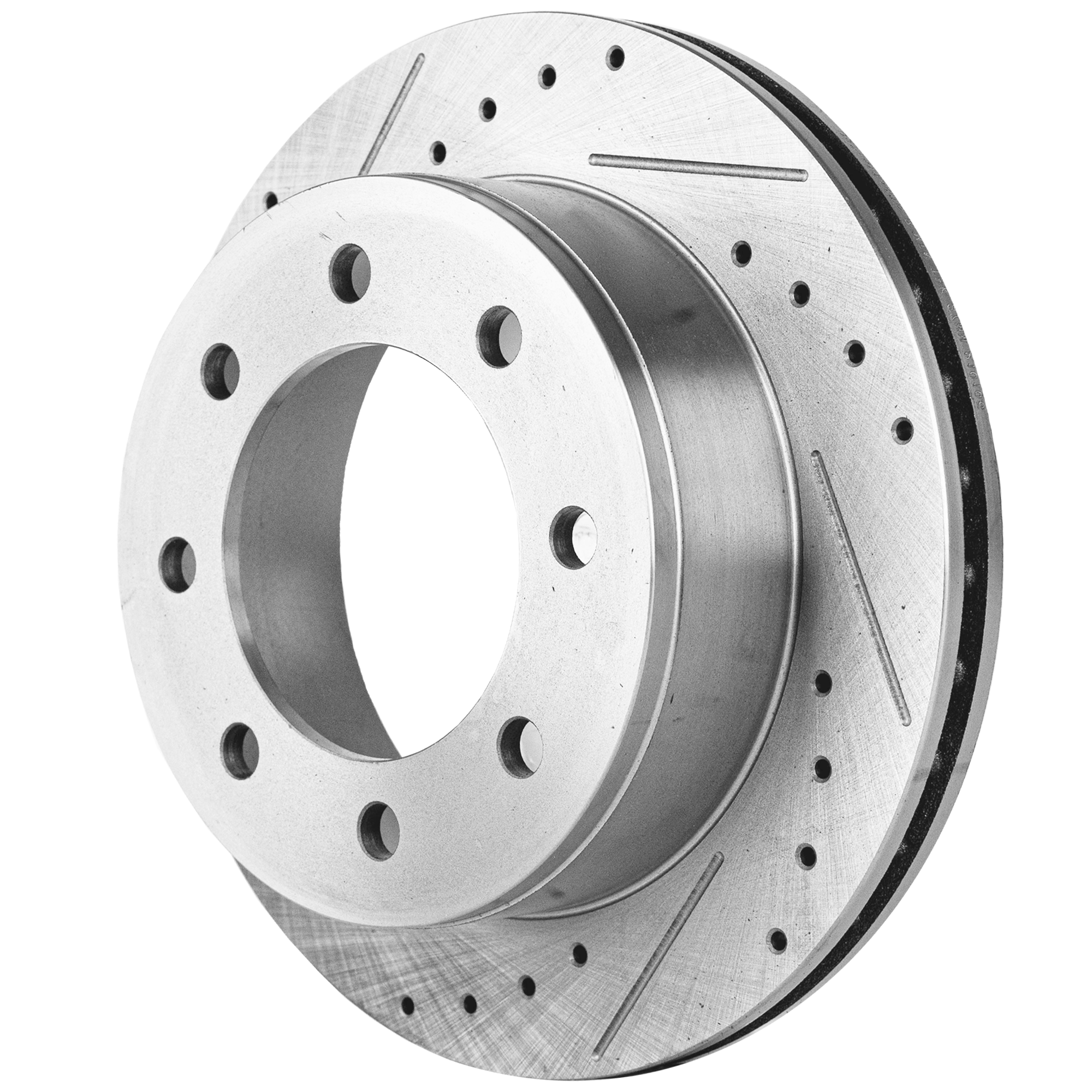 AM SILVERADO SIERRA 99-10 REAR BRAKE DISC RH=LH Cross drilled and Slotted Vented 8 Lugs Performance Rotor SKU JSTPC27110098DRS OEM 19952-55055-56828-86828-101008