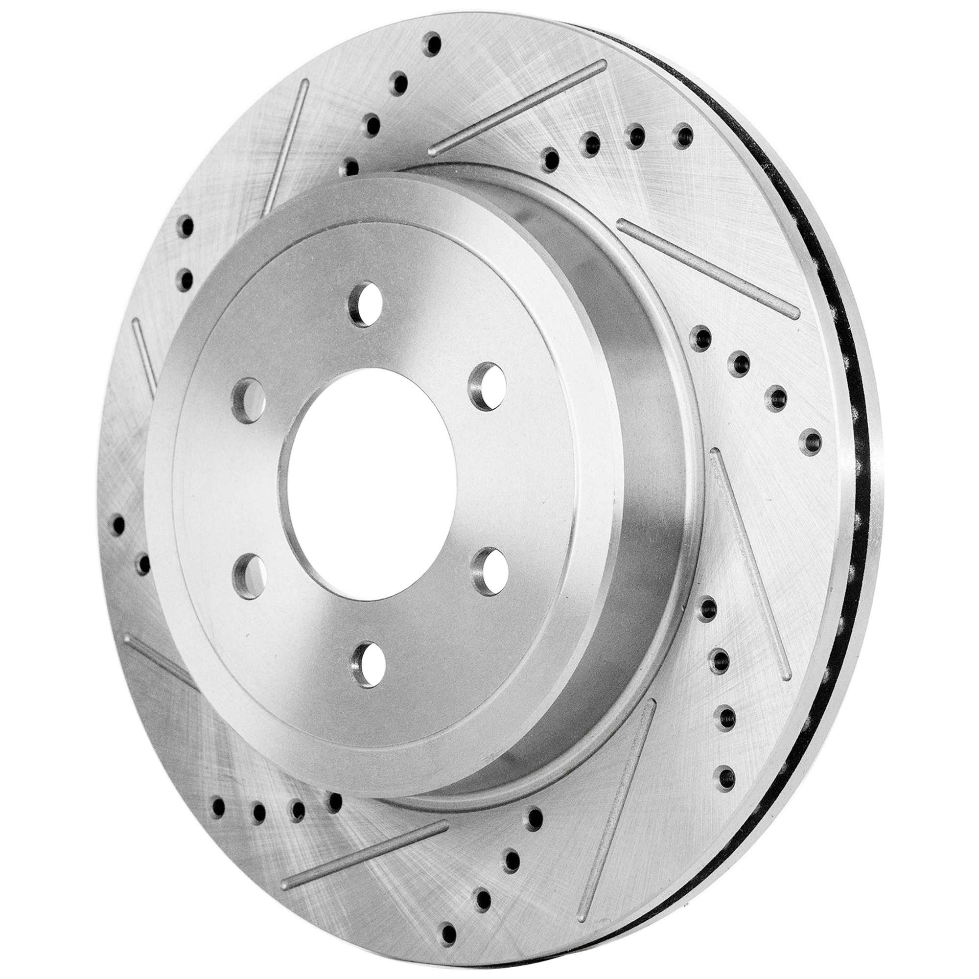 AM DAKOTA 03-04 FRONT BRAKE DISC RH=LH Cross drilled and Slotted Vented 6 Lugs SKU JSTPD27110005DRS OEM 53014-145454-48880145-60040098