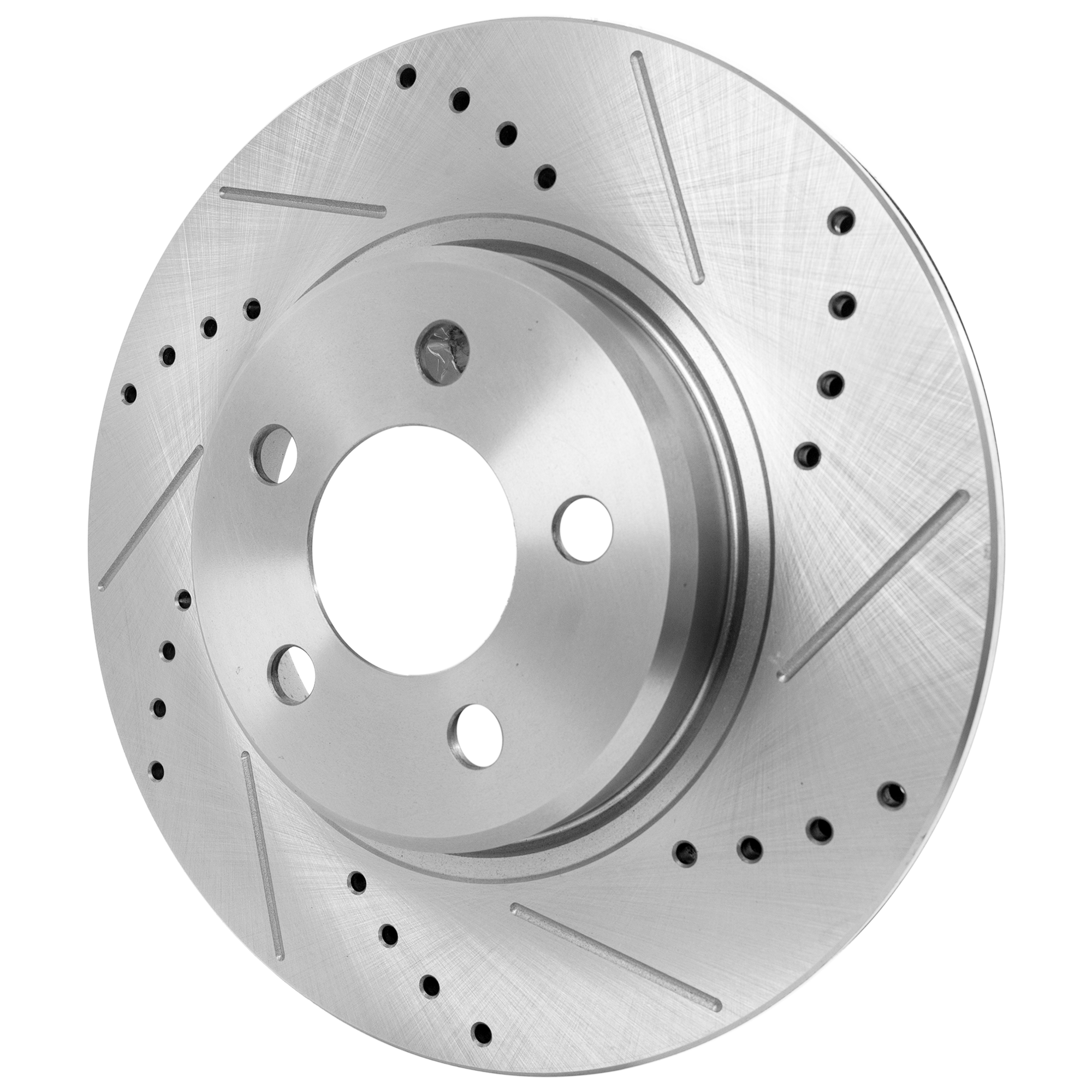 AM CHRYSLER 300-05-22 MAGNUM 05-08 FRONT BRAKE DISC RH=LH Vented Cross drilled and Slotted 5 Lugs SKU JSTPD27110025DRS OEM 19367-43086-53022-780255-90024