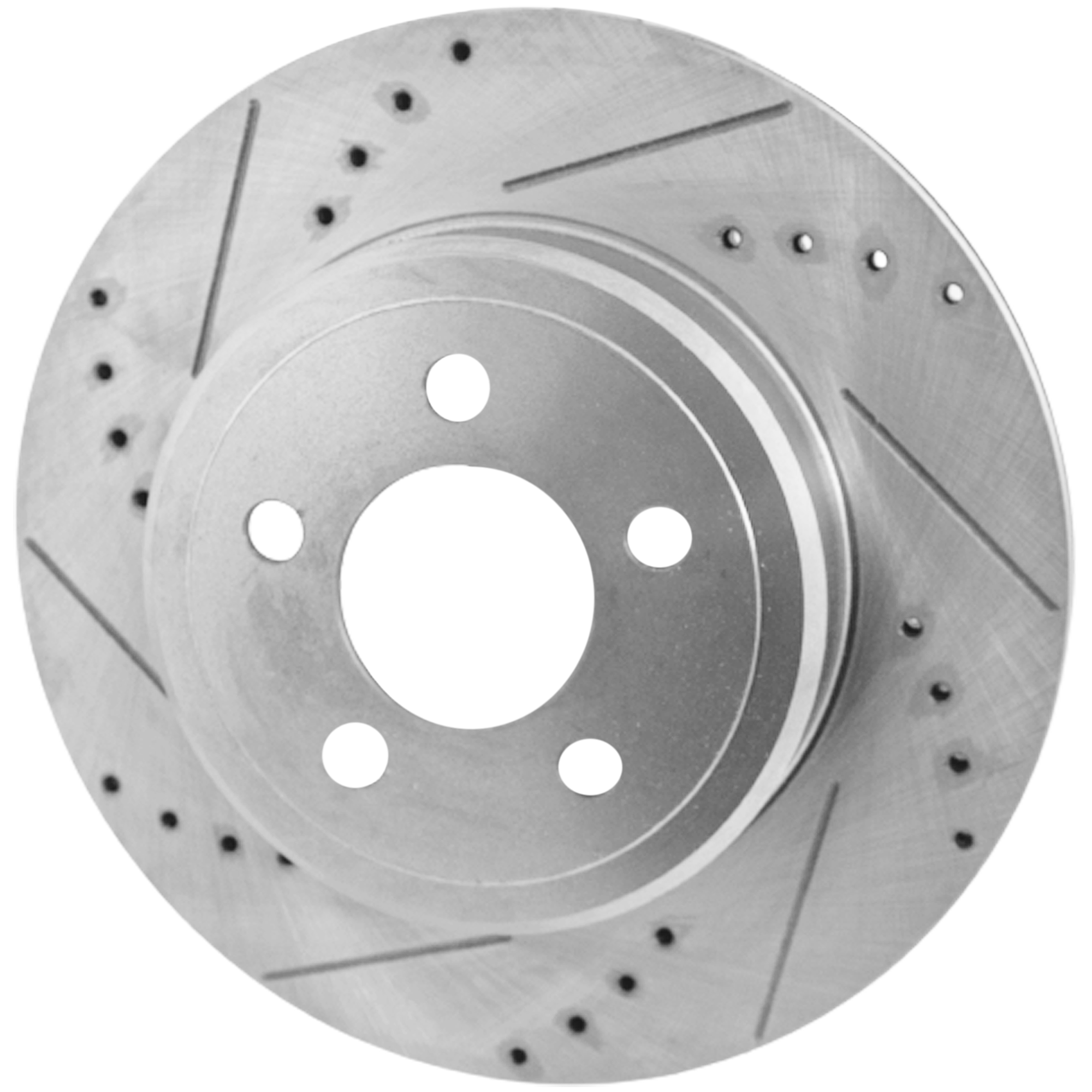 AM CHRYSLER 300-05-20 MAGNUM 05-08 REAR BRAKE DISC RH=LH Cross drilled and Slotted SKU JSTPD27110026DRS OEM 27355-53024-145568-780257-7810